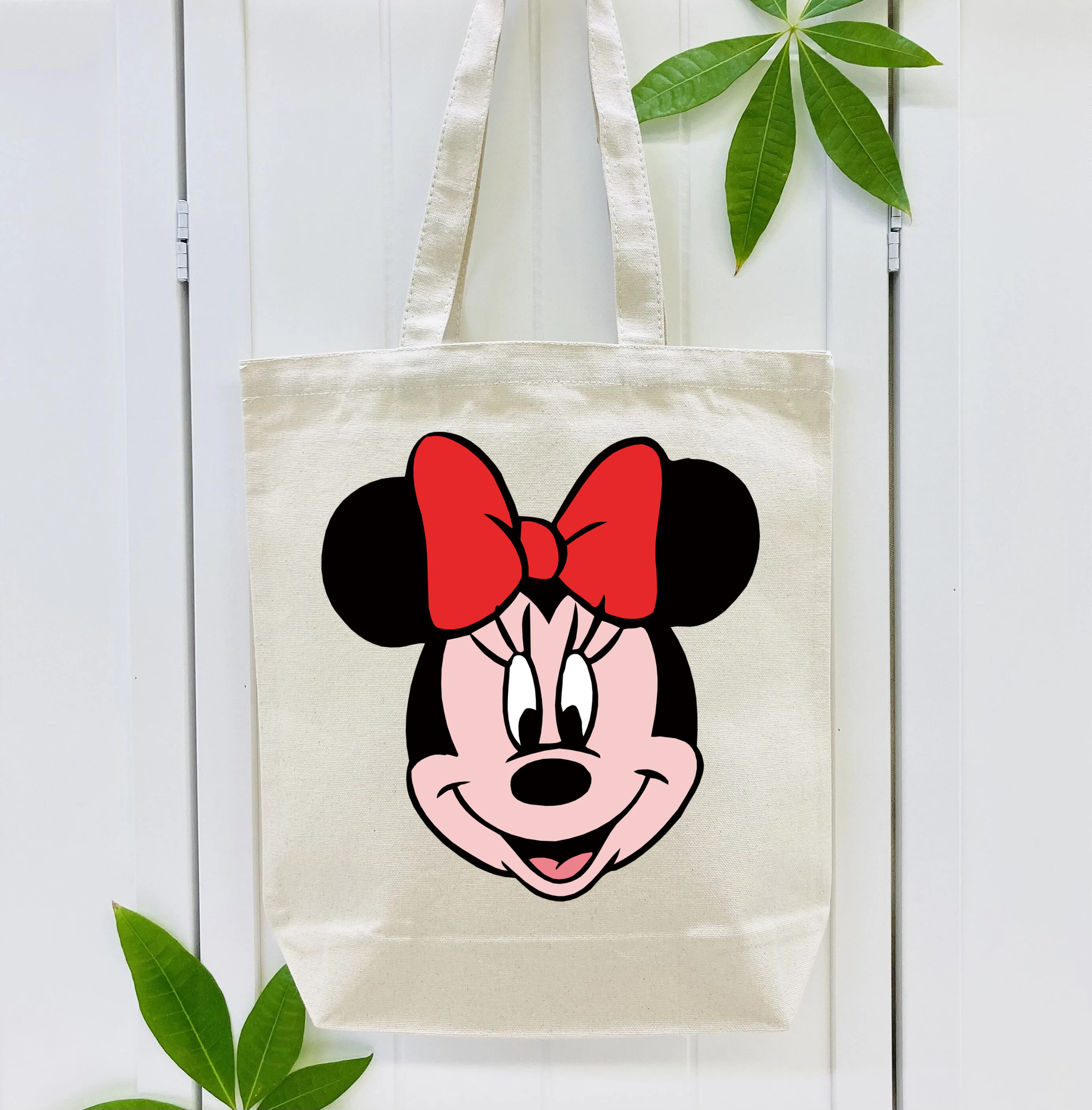 ミッキーマウス Mickey Mouse 縦型キャンバス生地手提げバッグ　トートバッグ