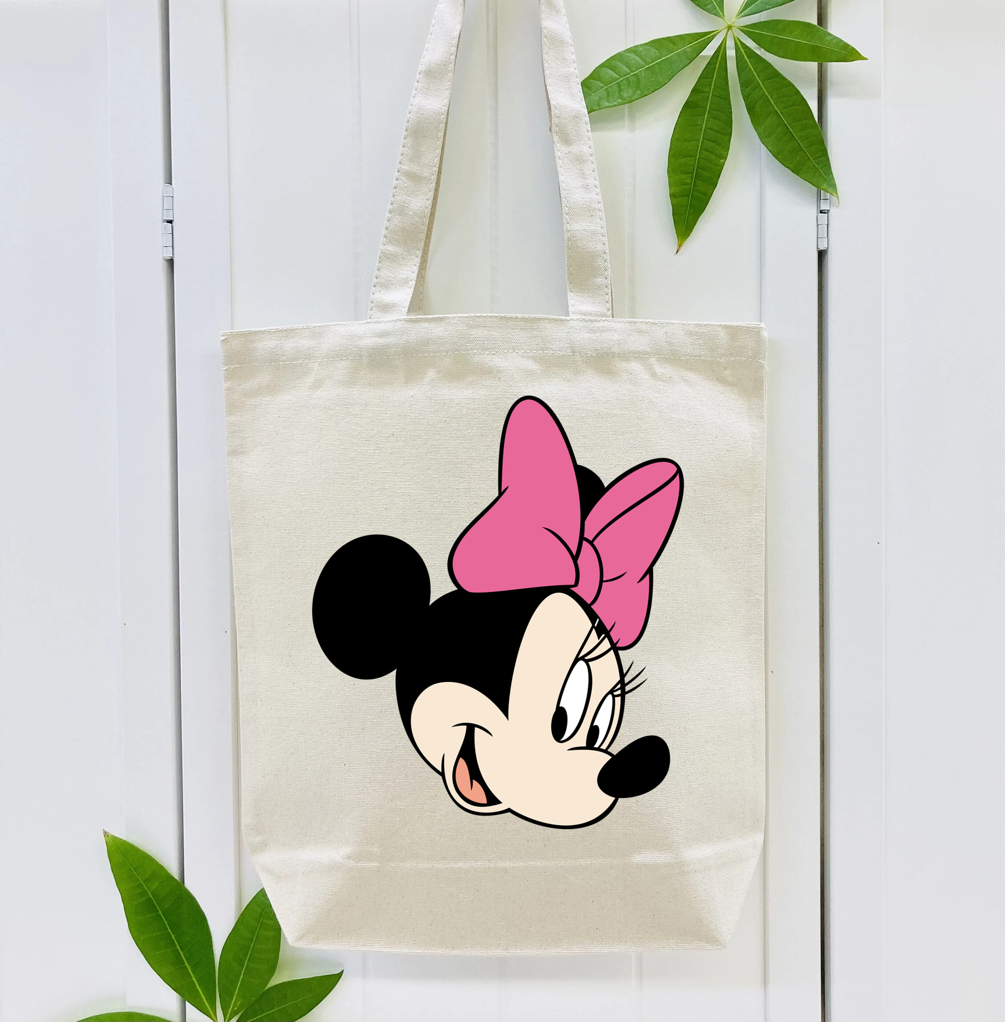 ミッキーマウス Mickey Mouse 縦型キャンバス生地手提げバッグ　トートバッグ