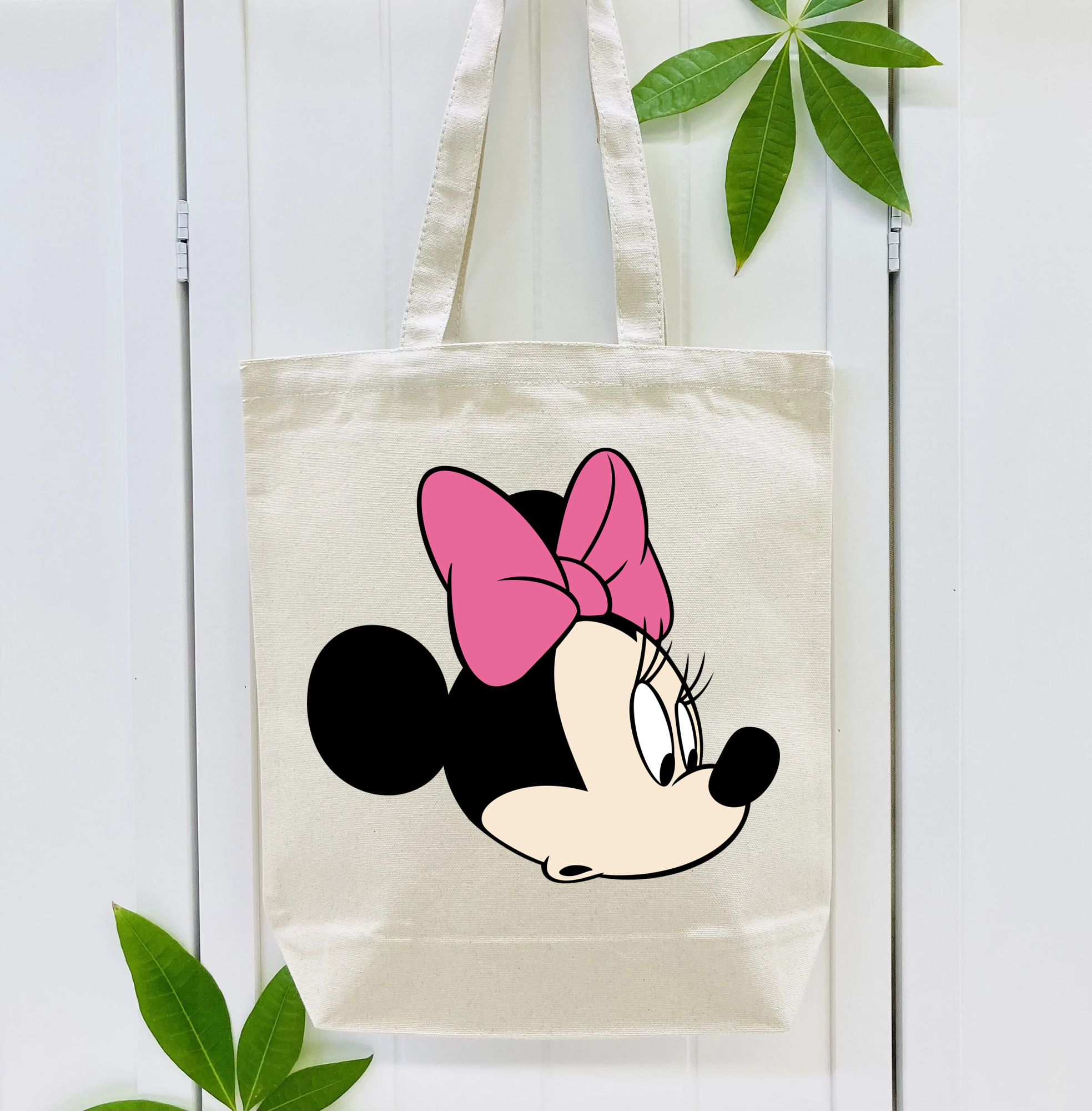 ミッキーマウス Mickey Mouse 縦型キャンバス生地手提げバッグ　トートバッグ