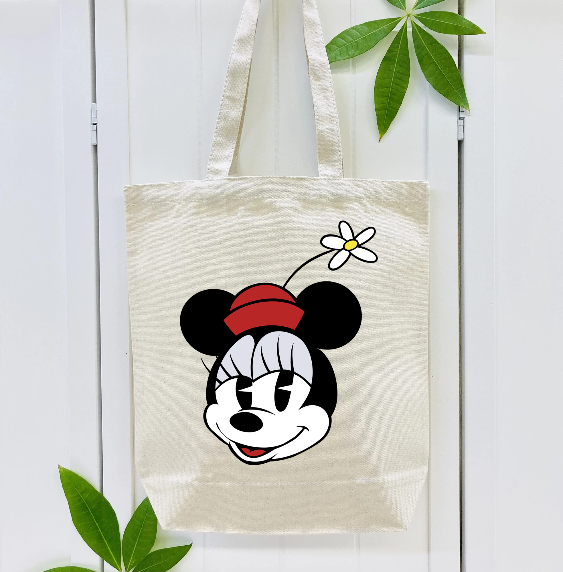 ミッキーマウス Mickey Mouse 縦型キャンバス生地手提げバッグ　トートバッグ