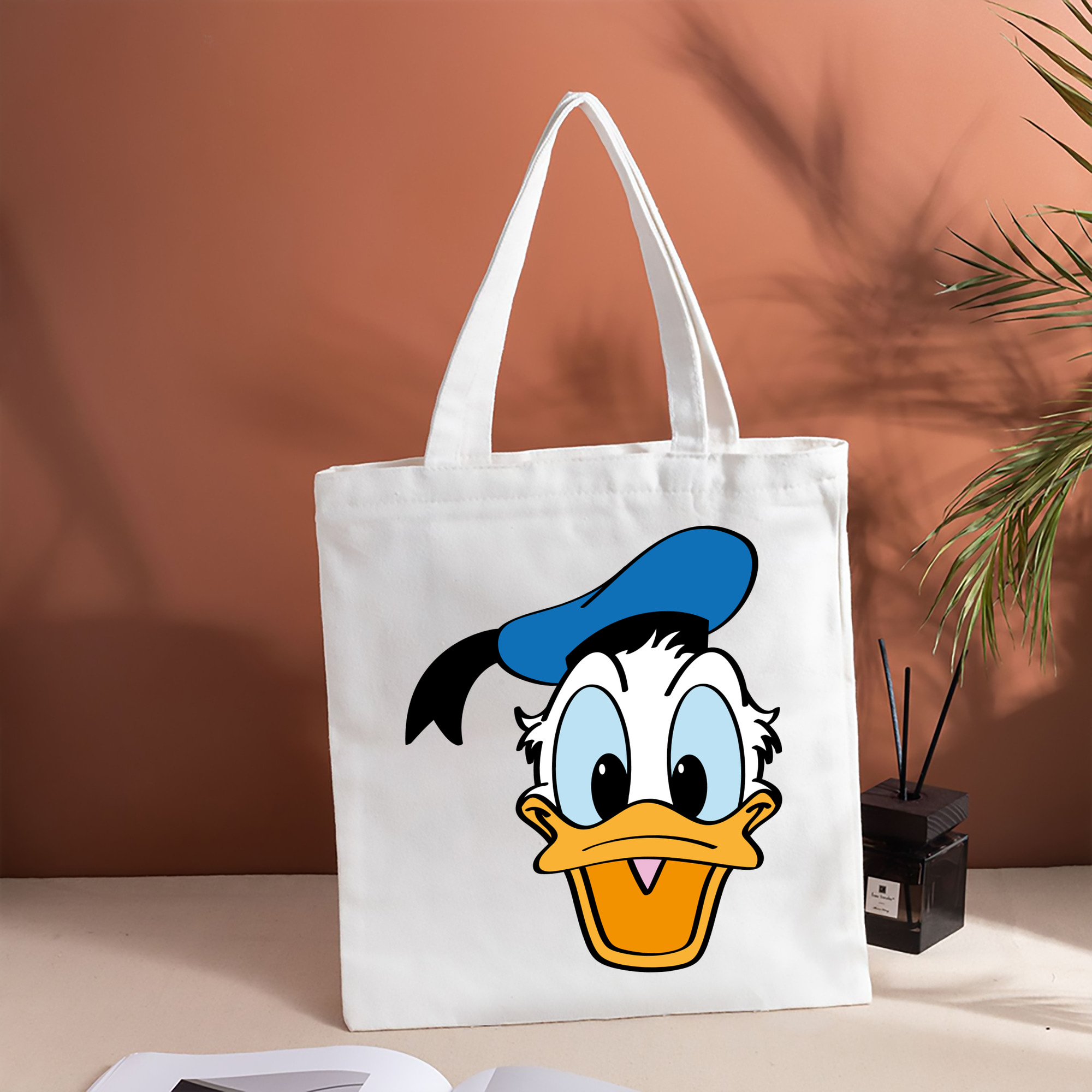 ミッキーマウス Mickey Mouse 縦型キャンバス生地手提げバッグ　トートバッグ