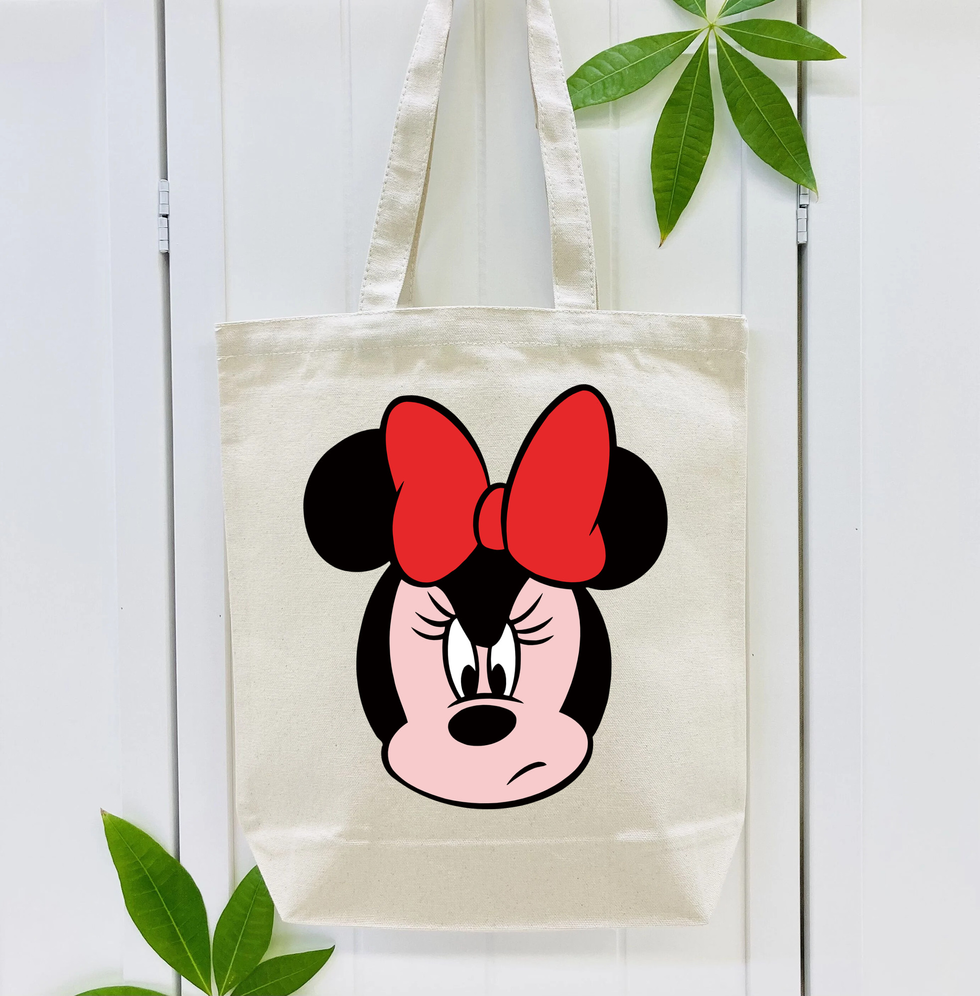 ミッキーマウス Mickey Mouse 縦型キャンバス生地手提げバッグ　トートバッグ