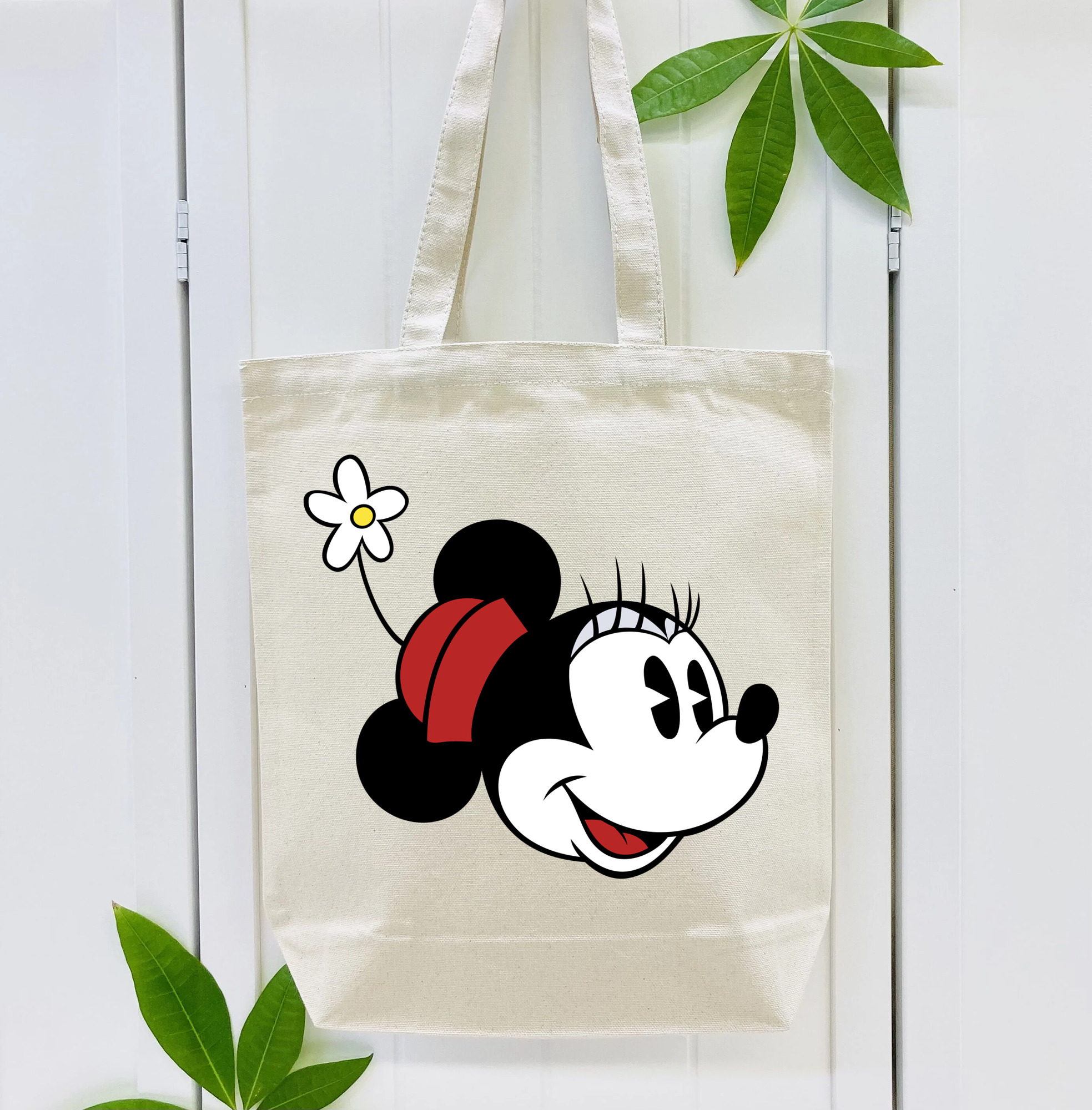 ミッキーマウス Mickey Mouse 縦型キャンバス生地手提げバッグ　トートバッグ