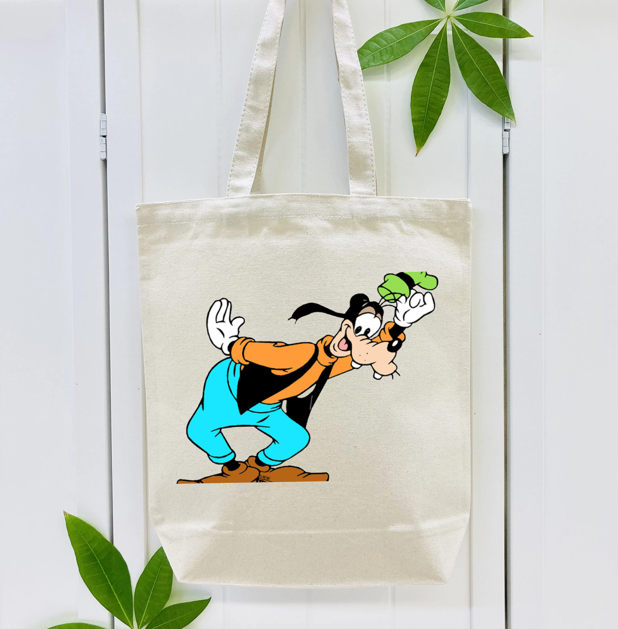 ミッキーマウス Mickey Mouse 縦型キャンバス生地手提げバッグ　トートバッグ