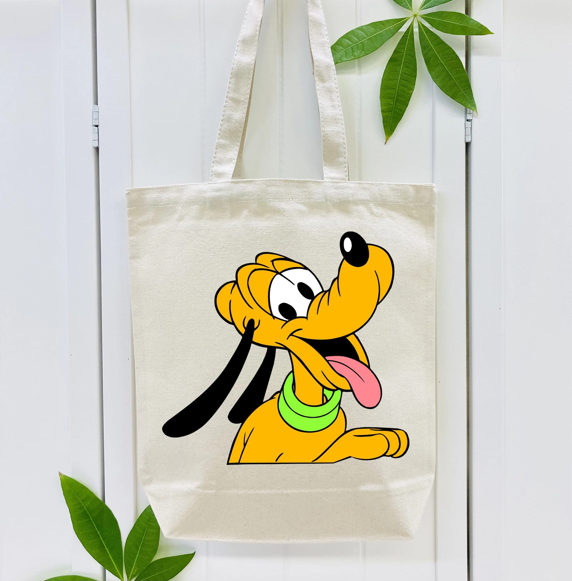 ミッキーマウス Mickey Mouse 縦型キャンバス生地手提げバッグ　トートバッグ
