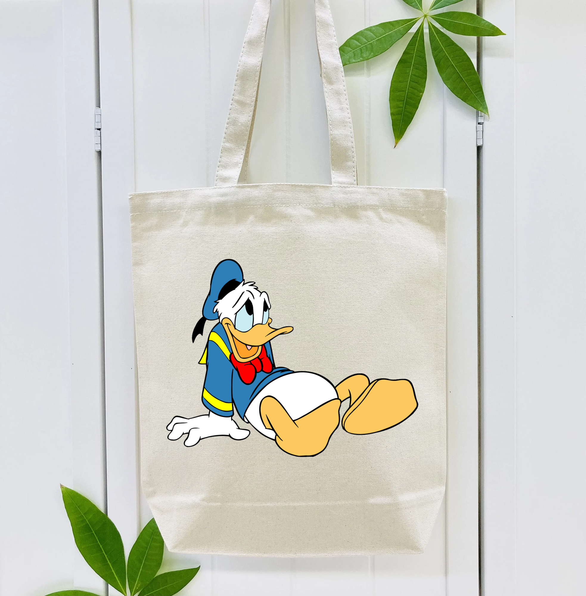 ミッキーマウス Mickey Mouse 縦型キャンバス生地手提げバッグ　トートバッグ