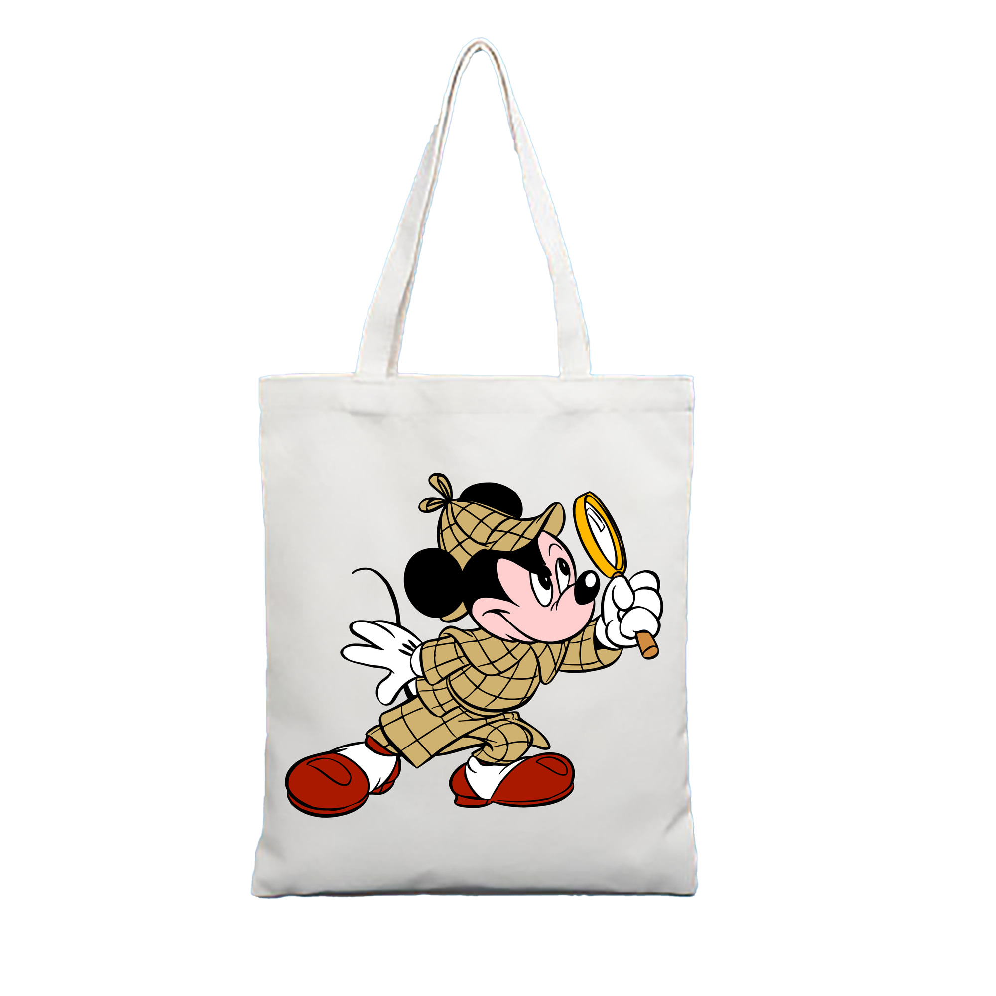 （画像用） ミッキーマウス Mickey Mouse 縦型キャンバス生地手提げバッグ　トートバッグ