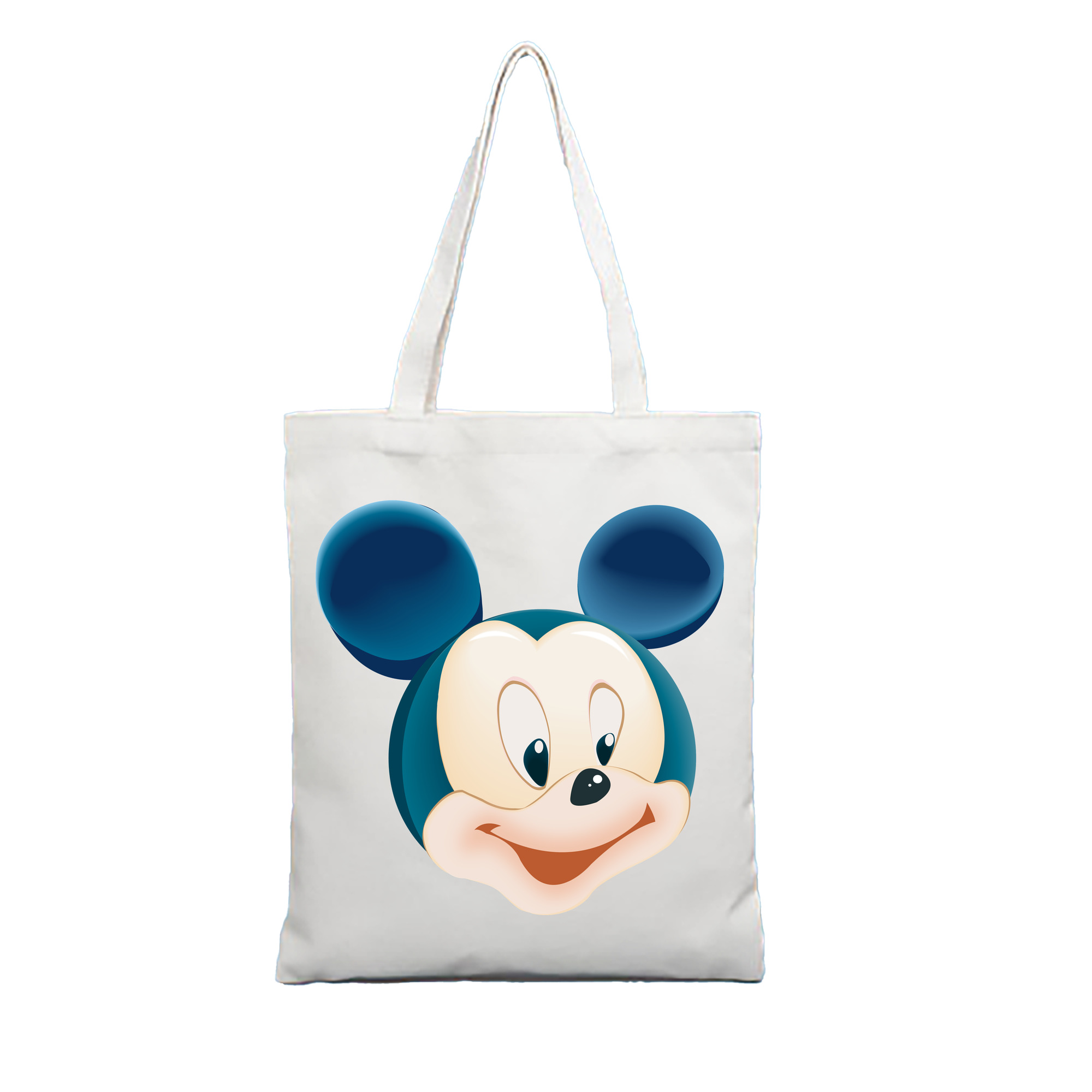 ミッキーマウス Mickey Mouse 縦型キャンバス生地手提げバッグ　トートバッグ