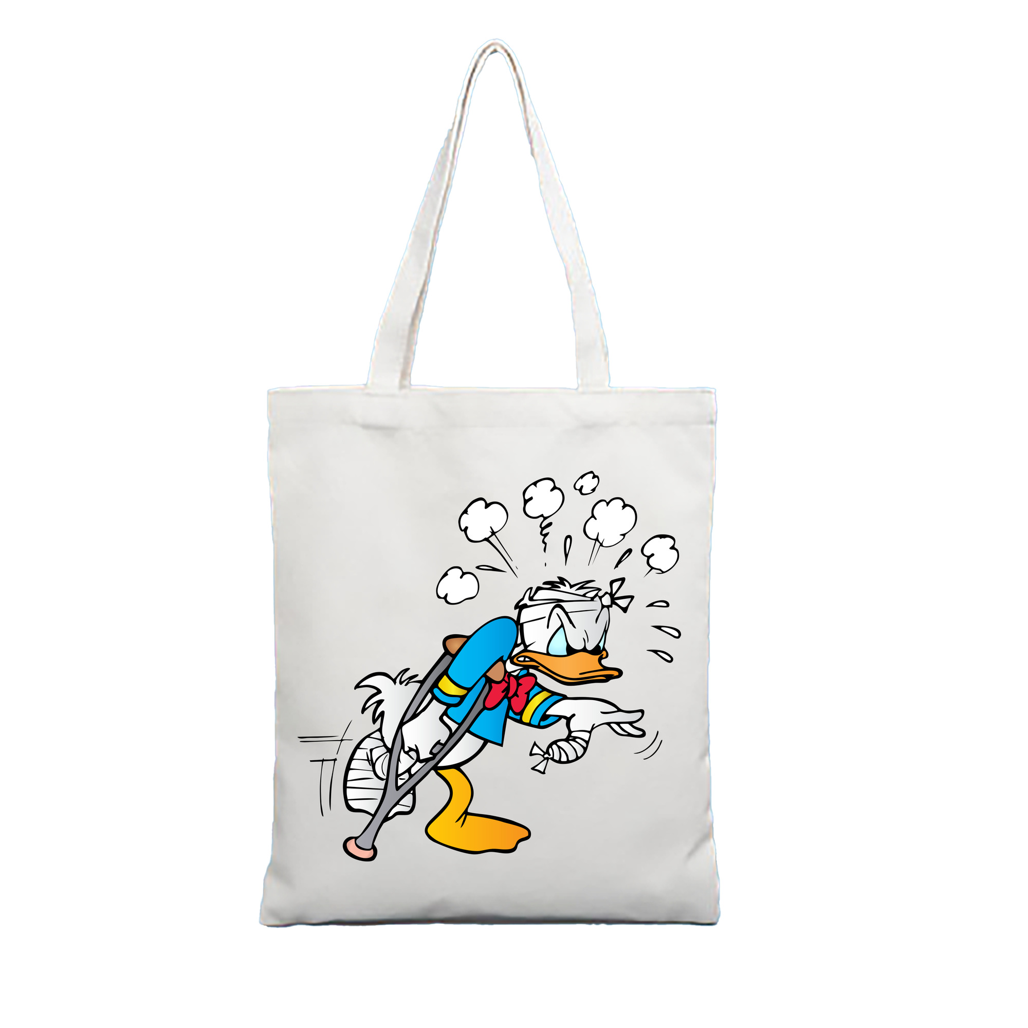 ミッキーマウス Mickey Mouse 縦型キャンバス生地手提げバッグ　トートバッグ