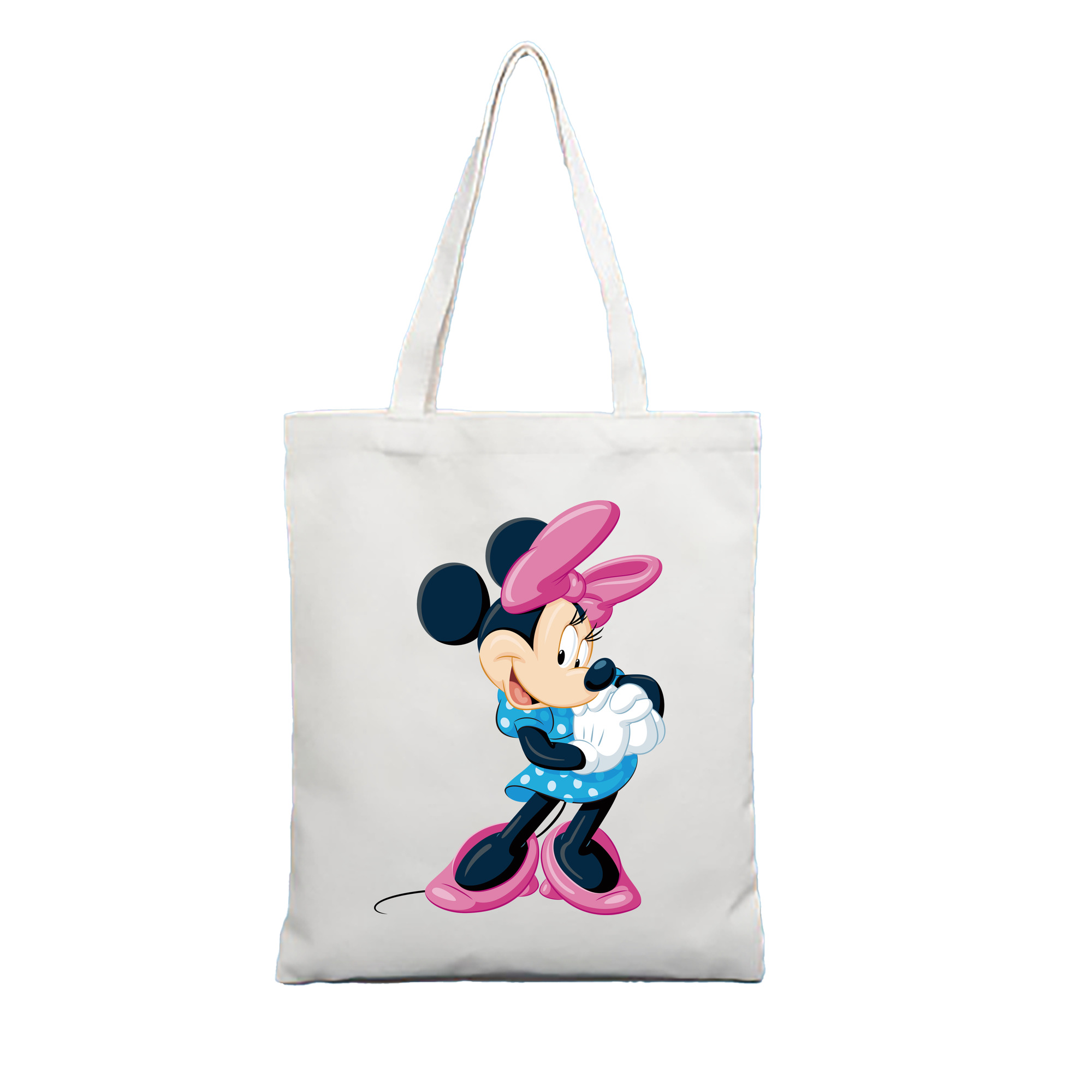 ミッキーマウス Mickey Mouse 縦型キャンバス生地手提げバッグ　トートバッグ