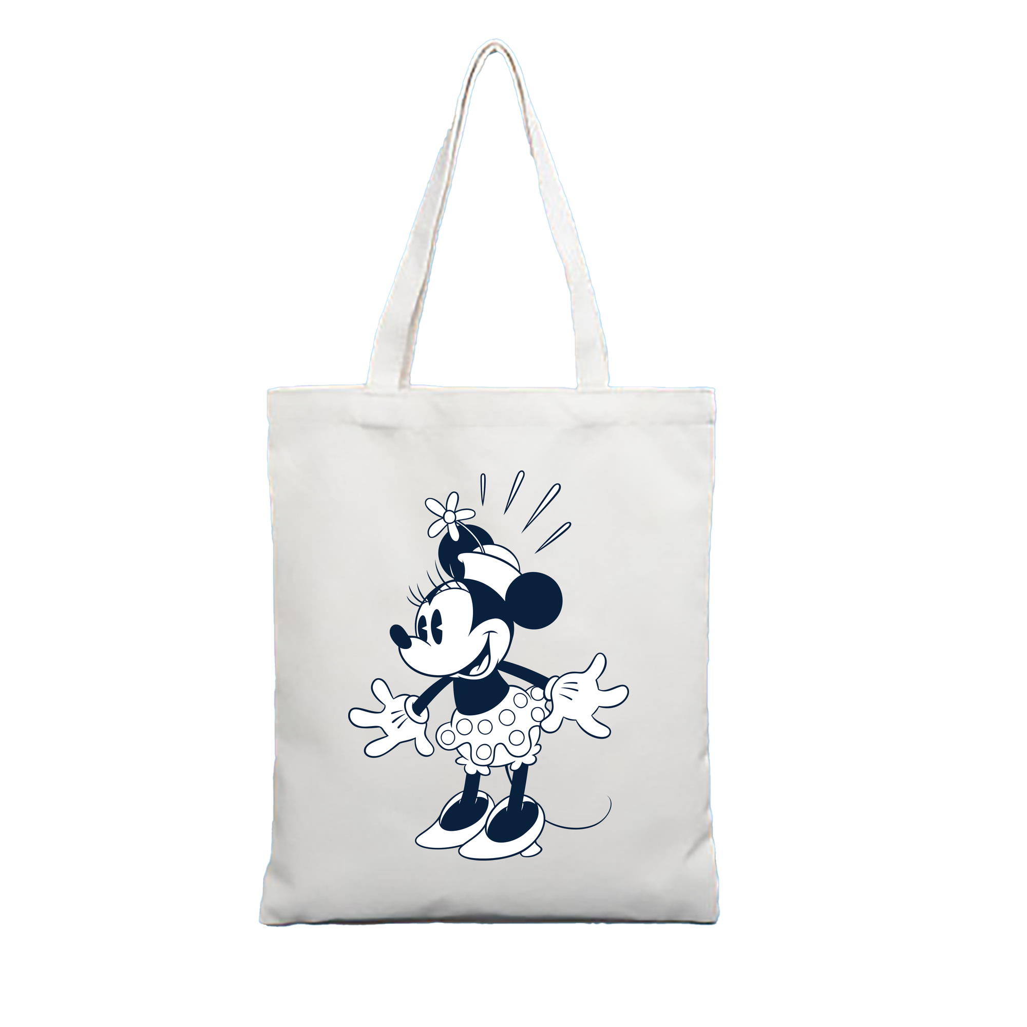 （画像用） ミッキーマウス Mickey Mouse 縦型キャンバス生地手提げバッグ　トートバッグ