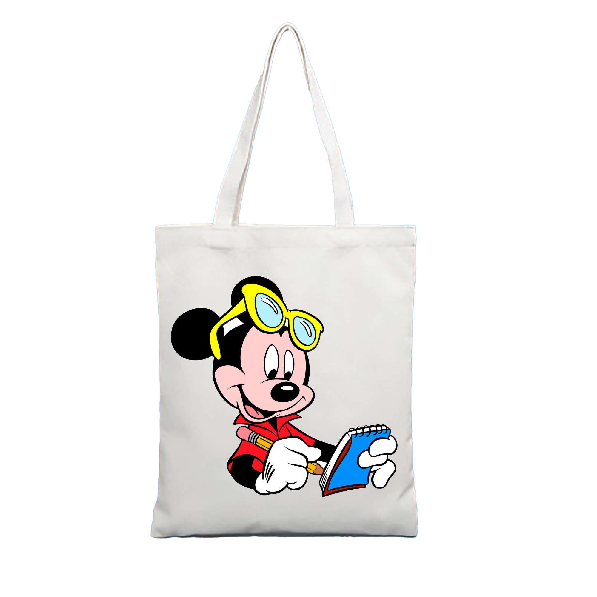 （画像用） ミッキーマウス Mickey Mouse 縦型キャンバス生地手提げバッグ　トートバッグ