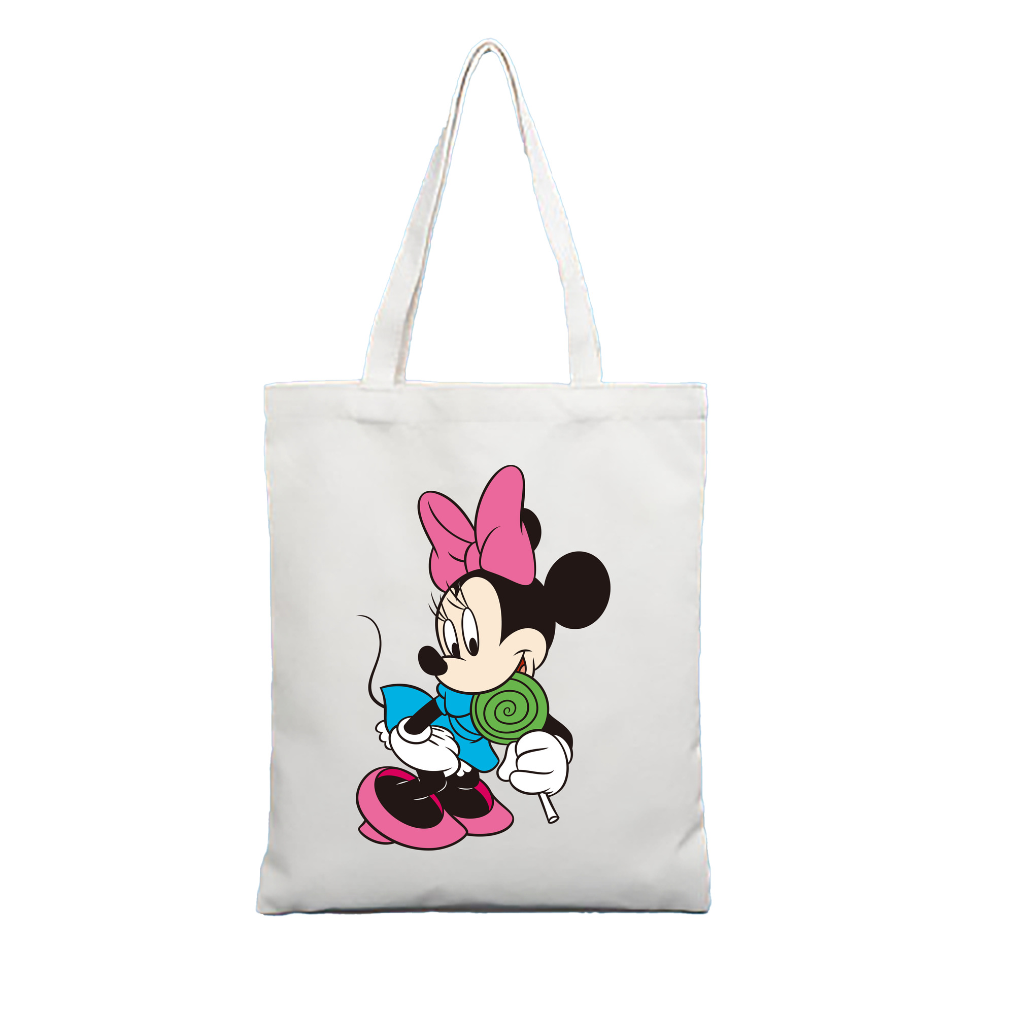 （画像用） ミッキーマウス Mickey Mouse 縦型キャンバス生地手提げバッグ　トートバッグ