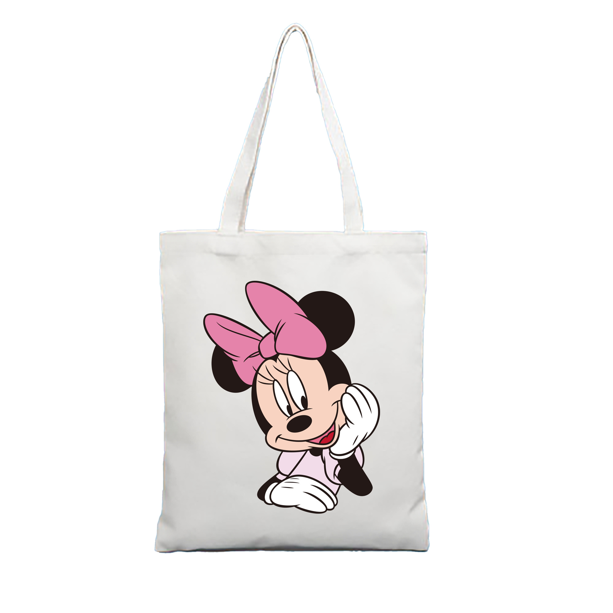 （画像用） ミッキーマウス Mickey Mouse 縦型キャンバス生地手提げバッグ　トートバッグ