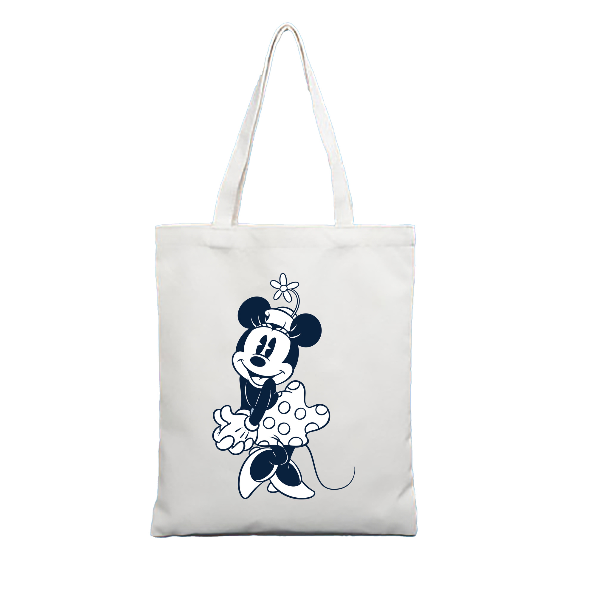 （画像用） ミッキーマウス Mickey Mouse 縦型キャンバス生地手提げバッグ　トートバッグ