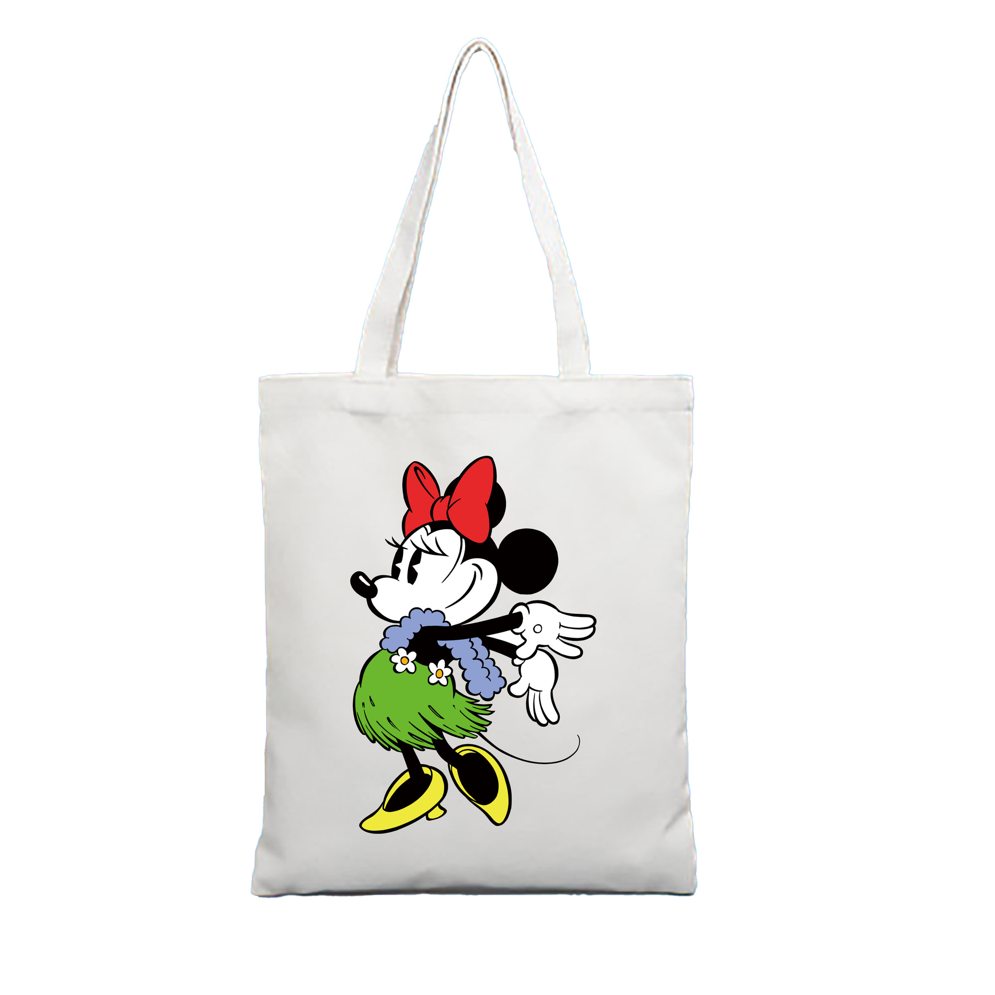 （画像用） ミッキーマウス Mickey Mouse 縦型キャンバス生地手提げバッグ　トートバッグ