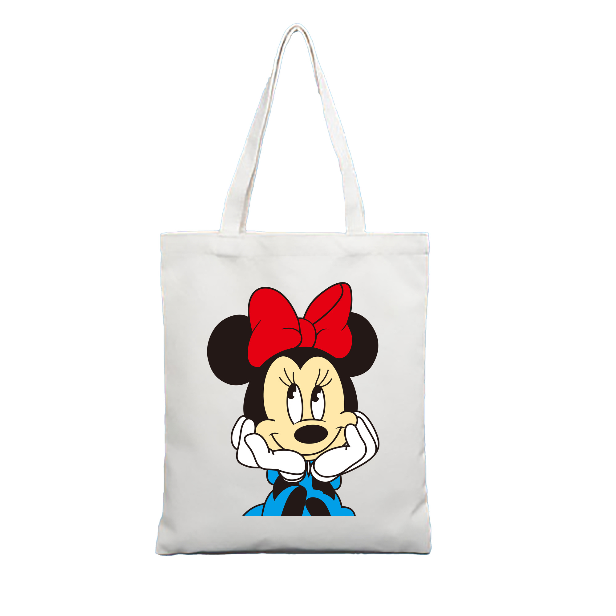 （画像用） ミッキーマウス Mickey Mouse 縦型キャンバス生地手提げバッグ　トートバッグ