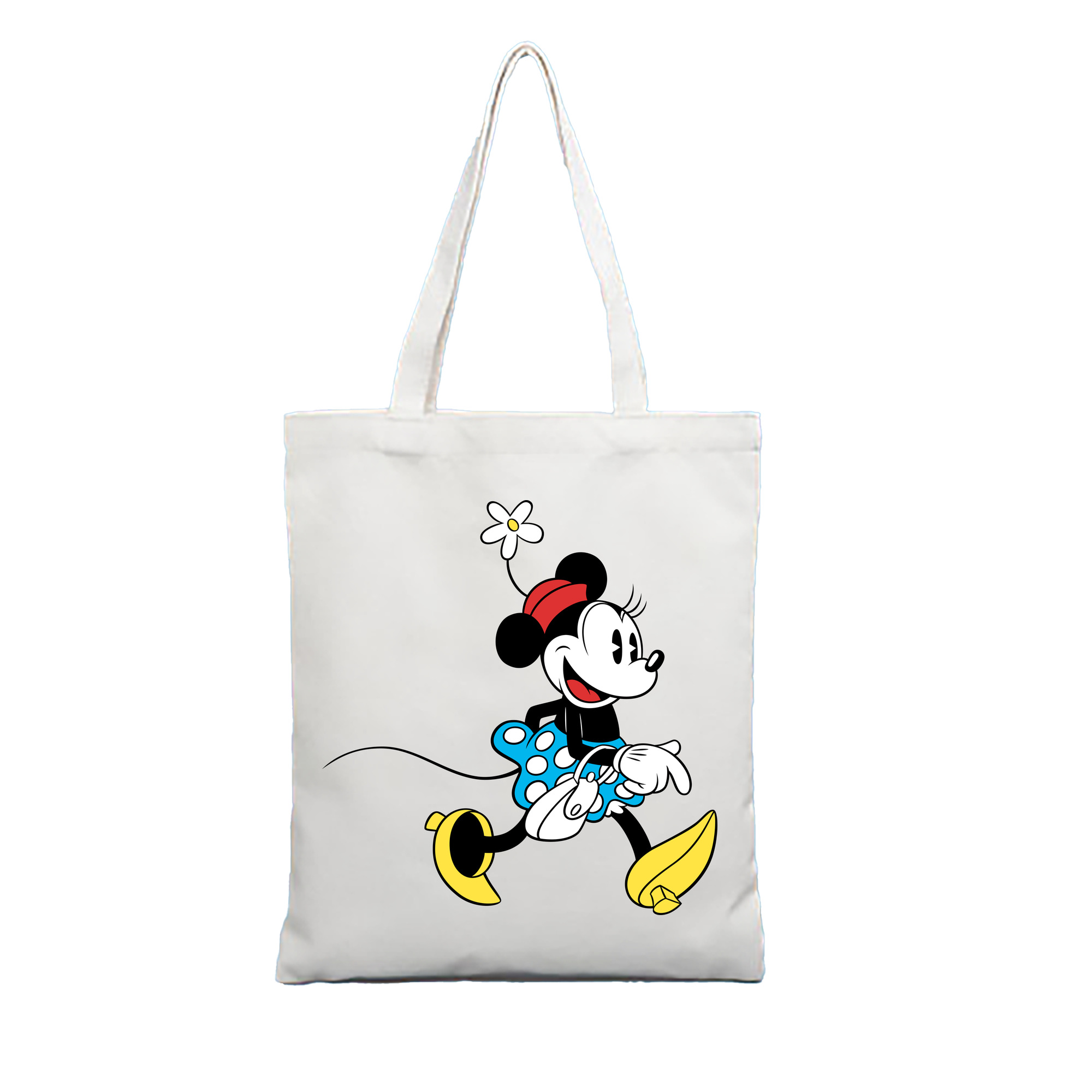 （画像用） ミッキーマウス Mickey Mouse 縦型キャンバス生地手提げバッグ　トートバッグ