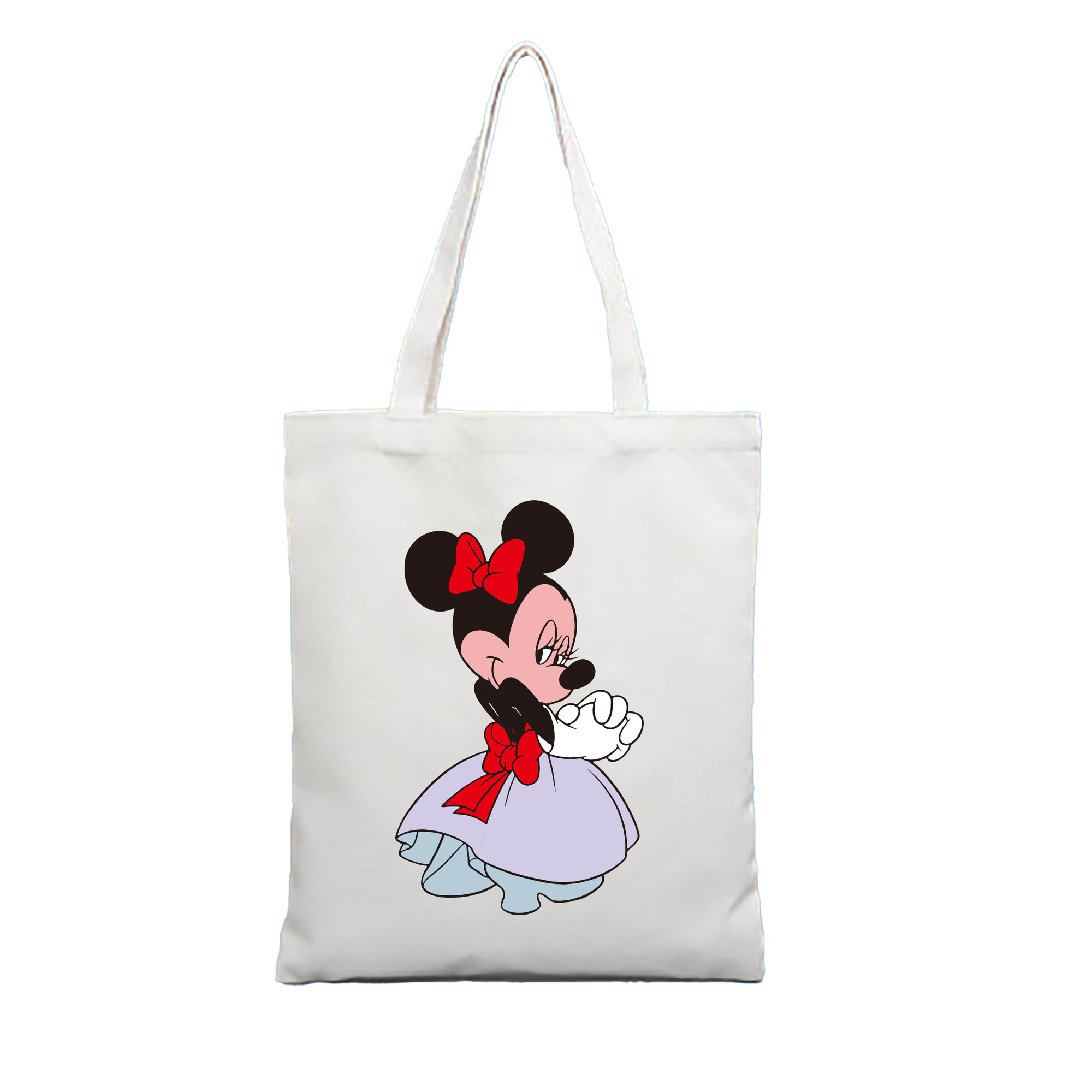 （画像用） ミッキーマウス Mickey Mouse 縦型キャンバス生地手提げバッグ　トートバッグ