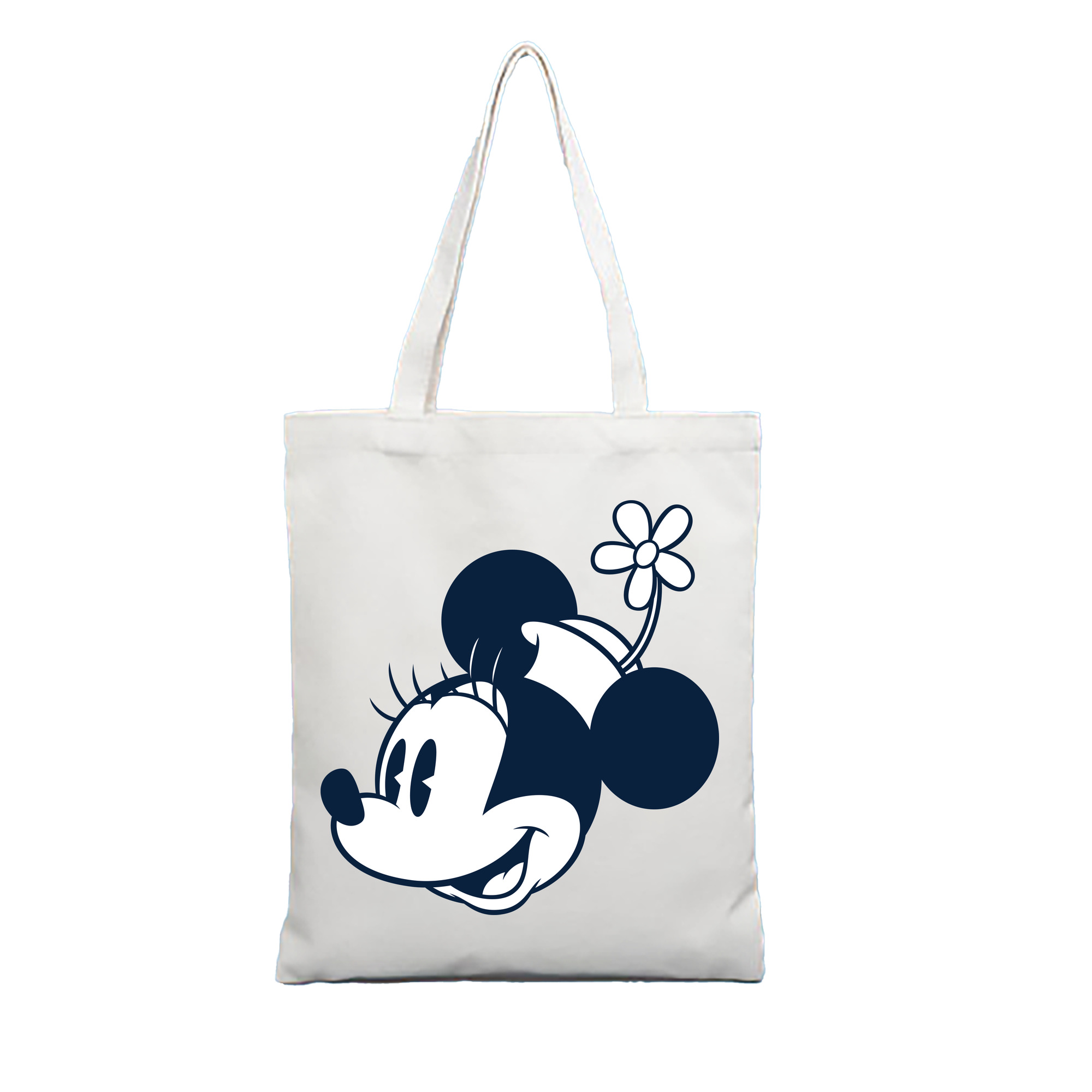 （画像用） ミッキーマウス Mickey Mouse 縦型キャンバス生地手提げバッグ　トートバッグ