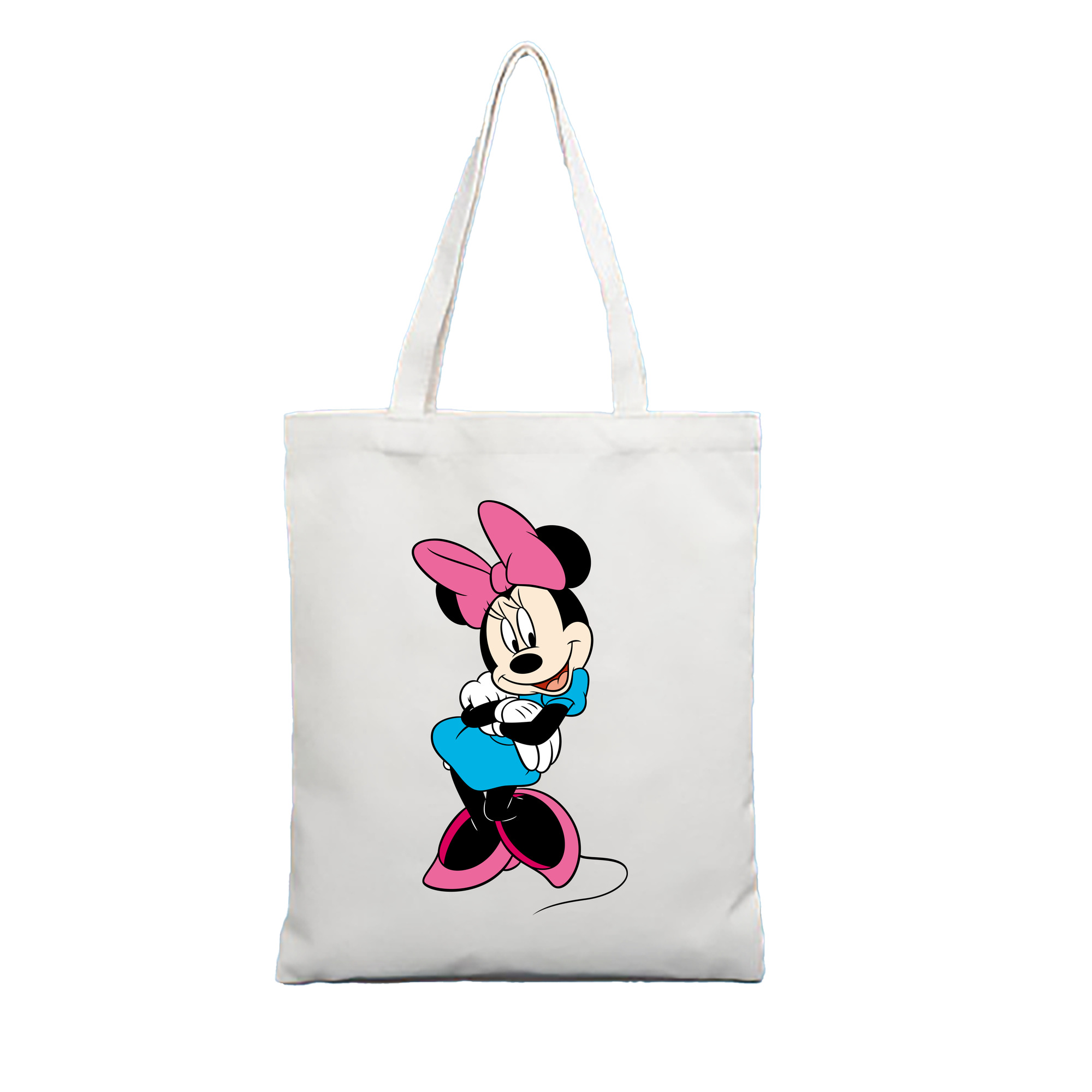 （画像用） ミッキーマウス Mickey Mouse 縦型キャンバス生地手提げバッグ　トートバッグ