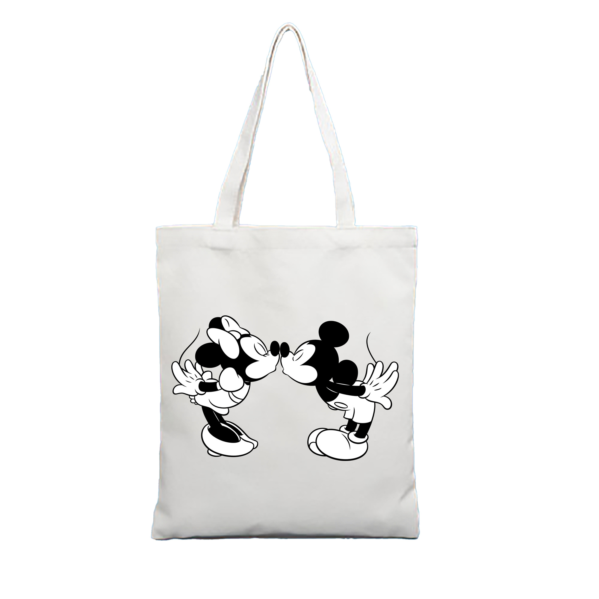 （画像用） ミッキーマウス Mickey Mouse 縦型キャンバス生地手提げバッグ　トートバッグ