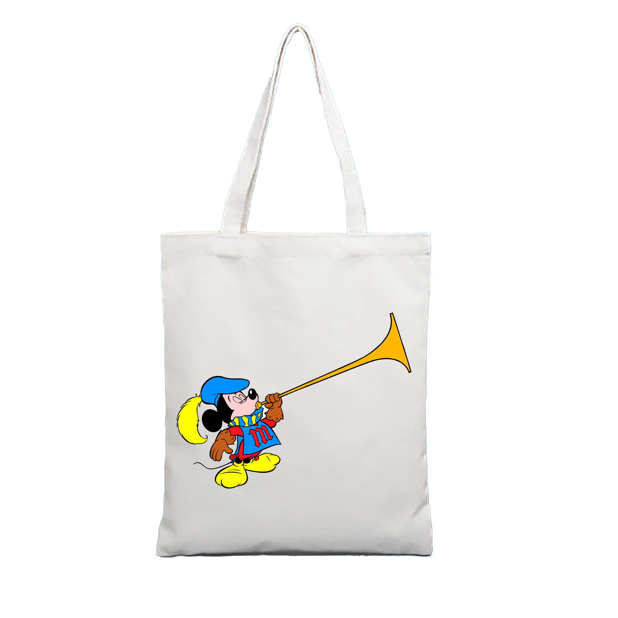 （画像用） ミッキーマウス Mickey Mouse 縦型キャンバス生地手提げバッグ　トートバッグ