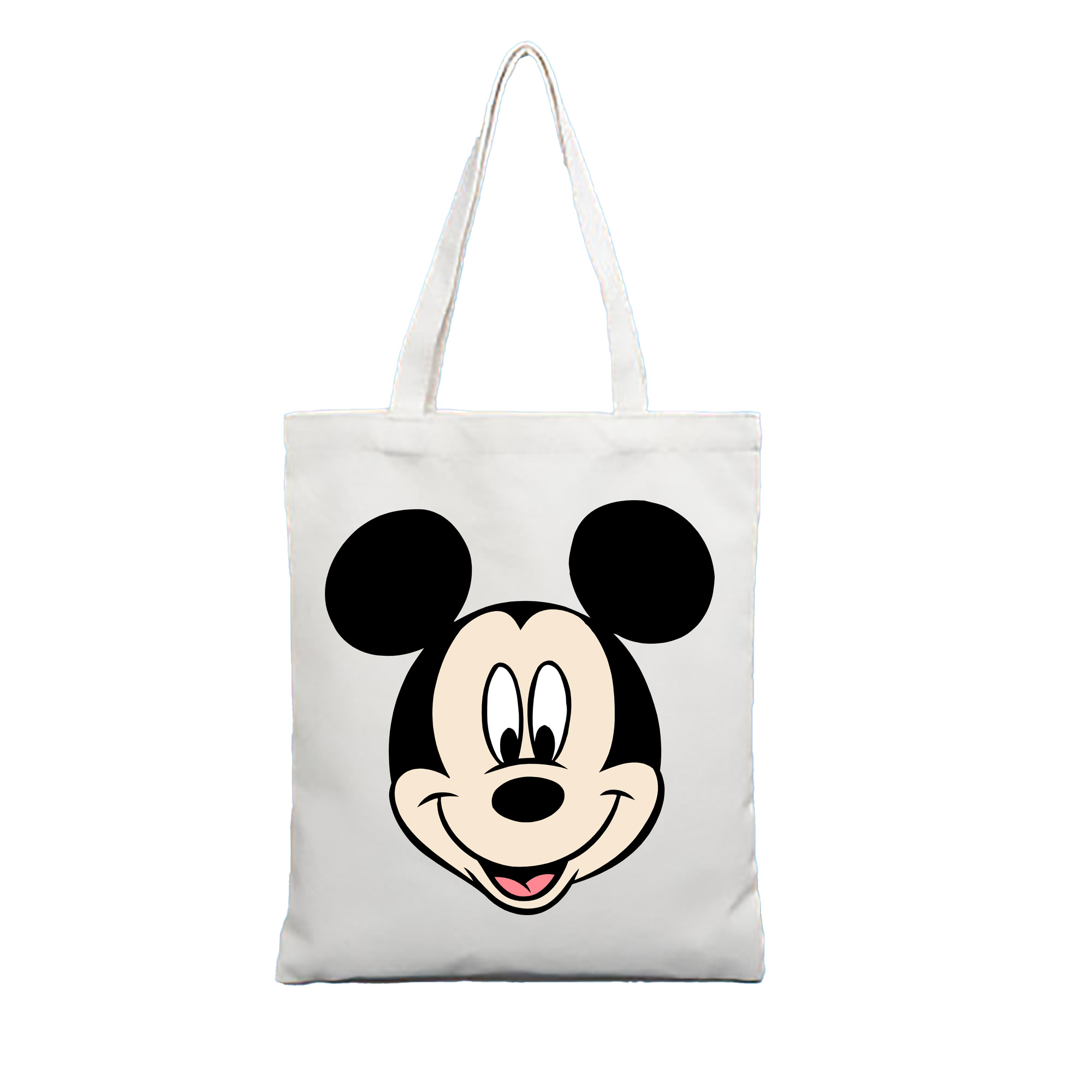 （画像用） ミッキーマウス Mickey Mouse 縦型キャンバス生地手提げバッグ　トートバッグ