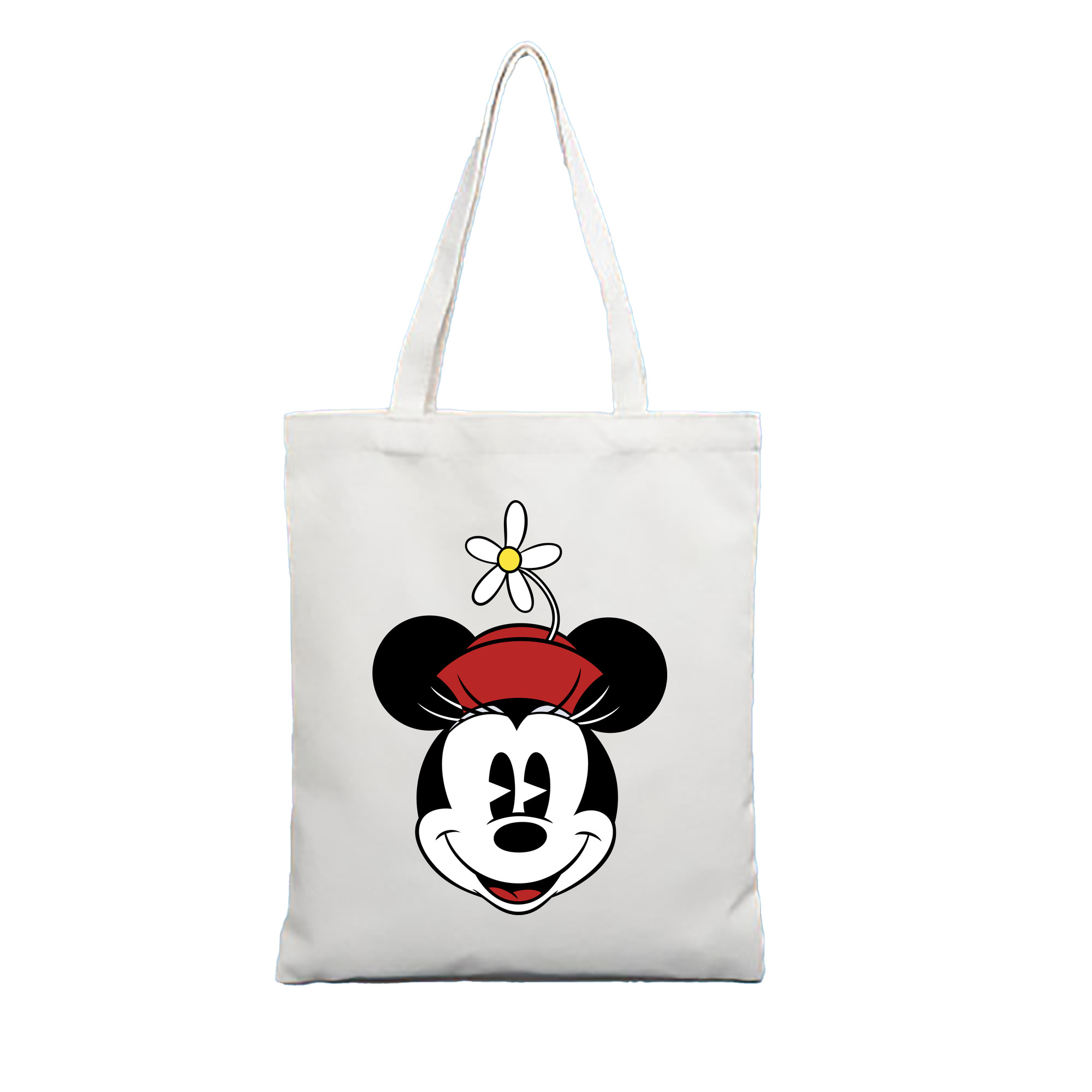 （画像用） ミッキーマウス Mickey Mouse 縦型キャンバス生地手提げバッグ　トートバッグ