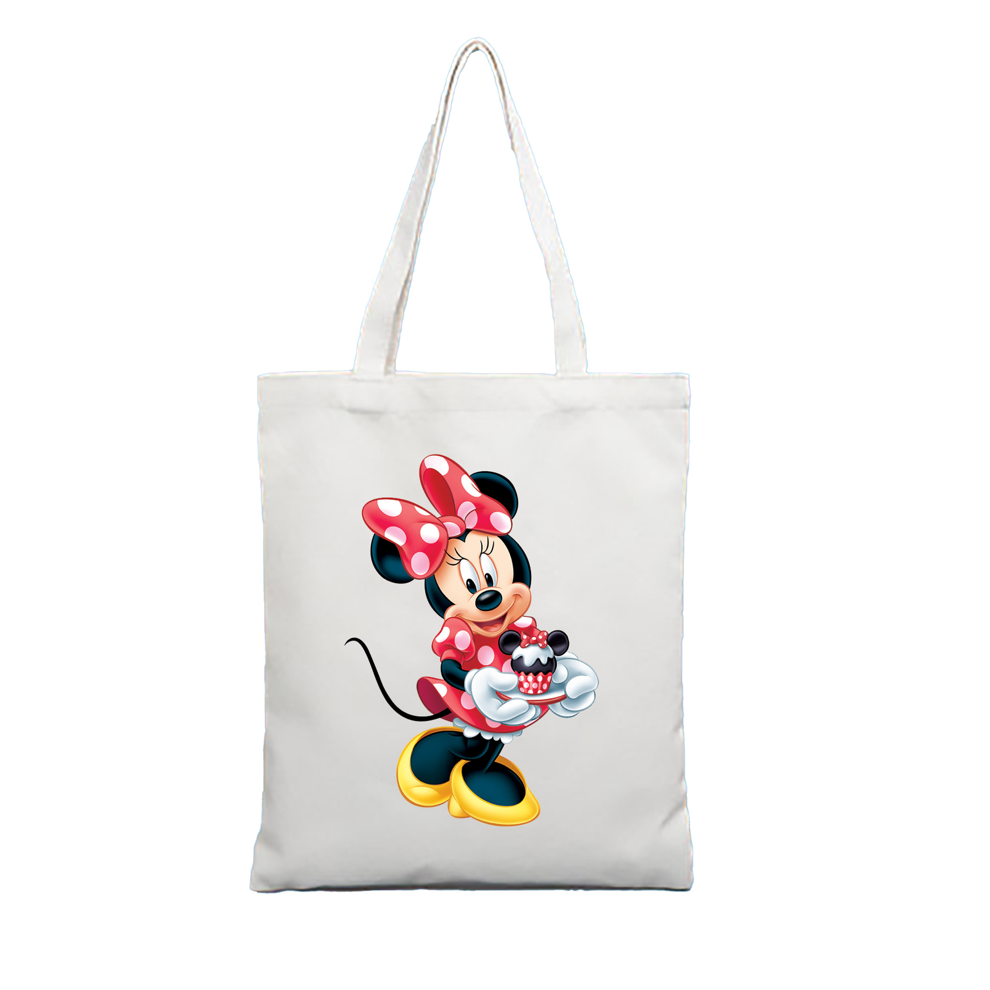 （画像用） ミッキーマウス Mickey Mouse 縦型キャンバス生地手提げバッグ　トートバッグ