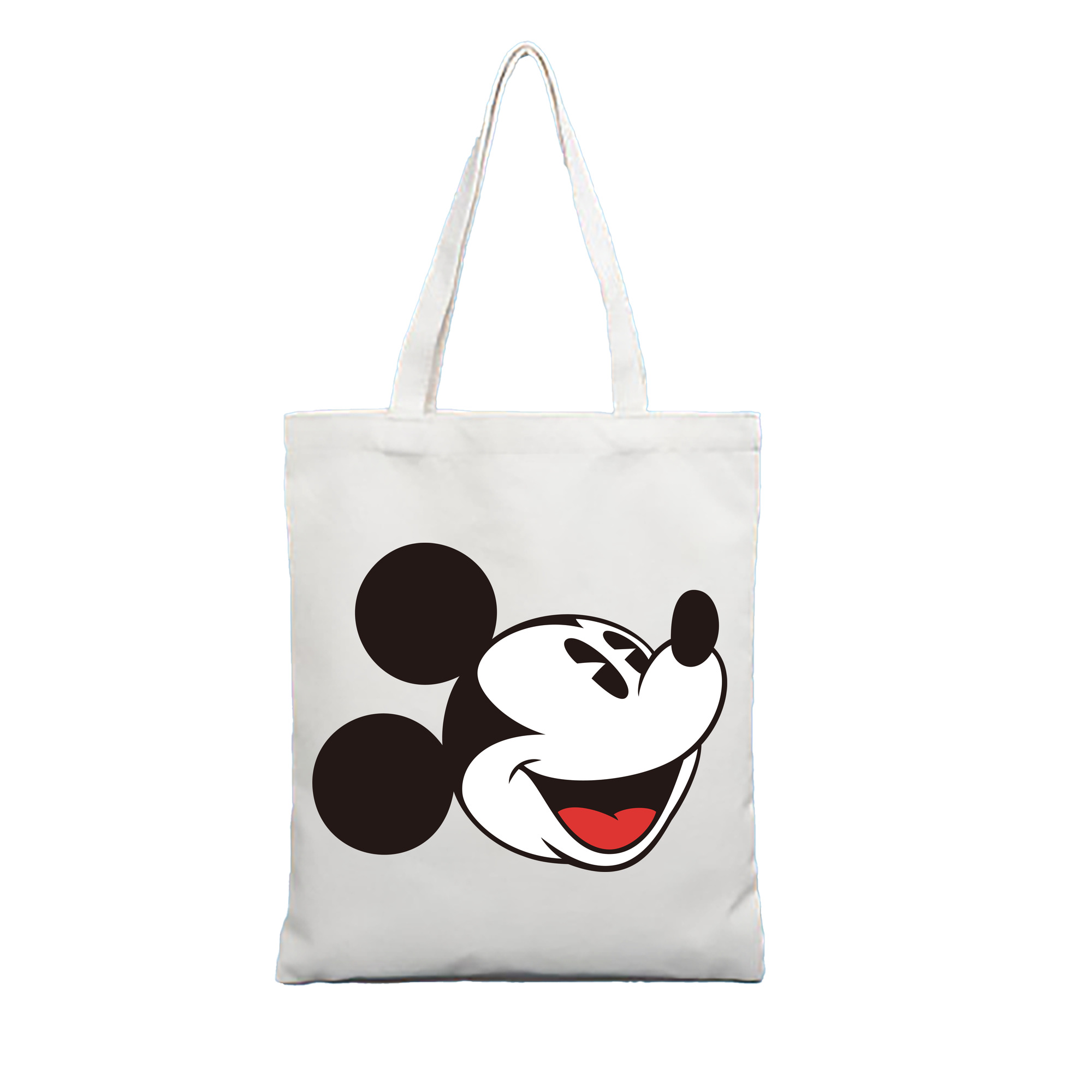 （画像用） ミッキーマウス Mickey Mouse 縦型キャンバス生地手提げバッグ　トートバッグ