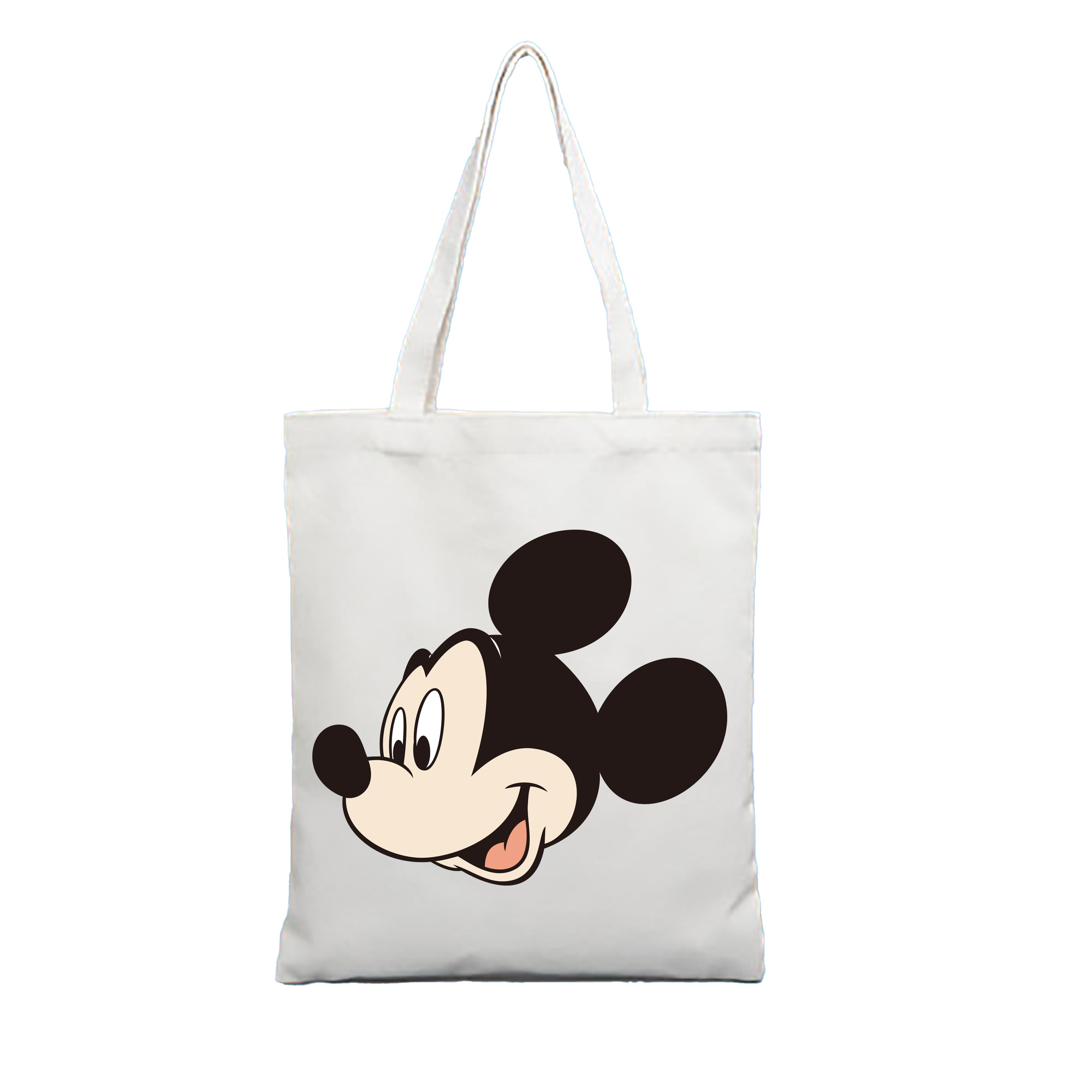 （画像用） ミッキーマウス Mickey Mouse 縦型キャンバス生地手提げバッグ　トートバッグ