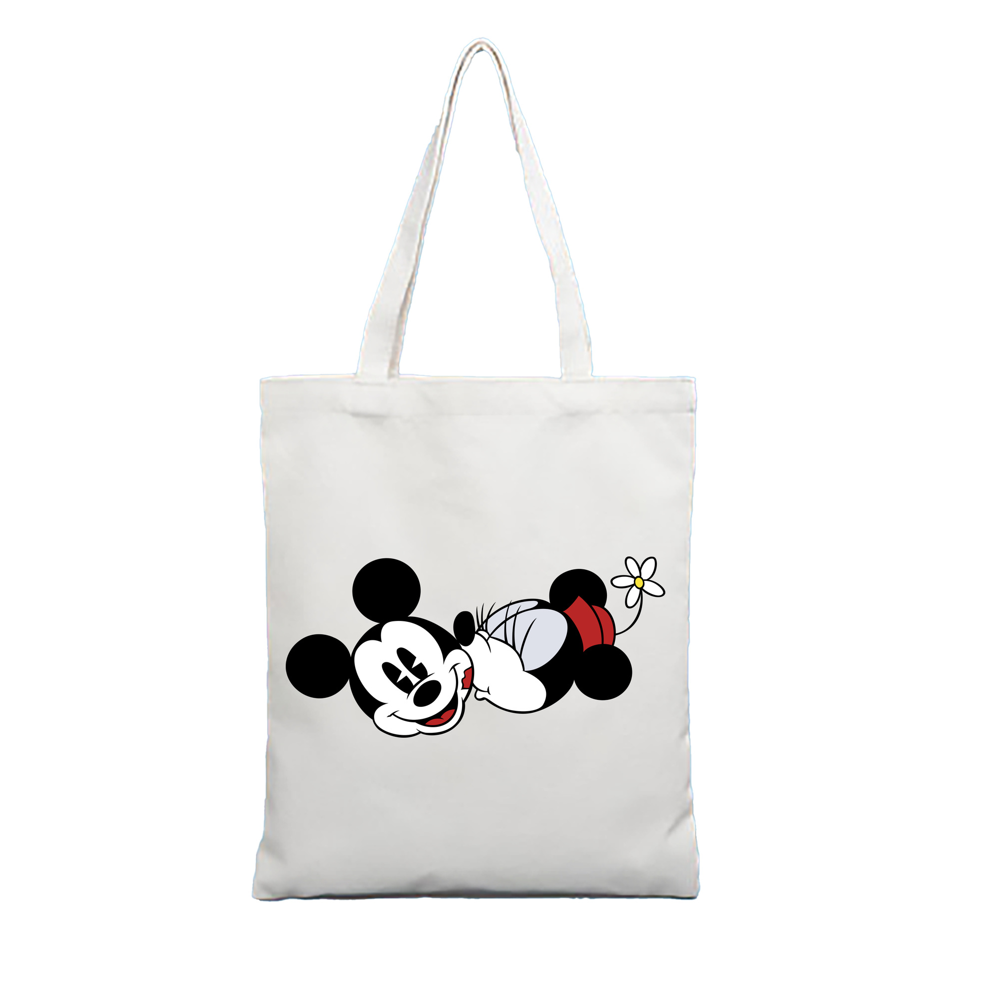 （画像用） ミッキーマウス Mickey Mouse 縦型キャンバス生地手提げバッグ　トートバッグ