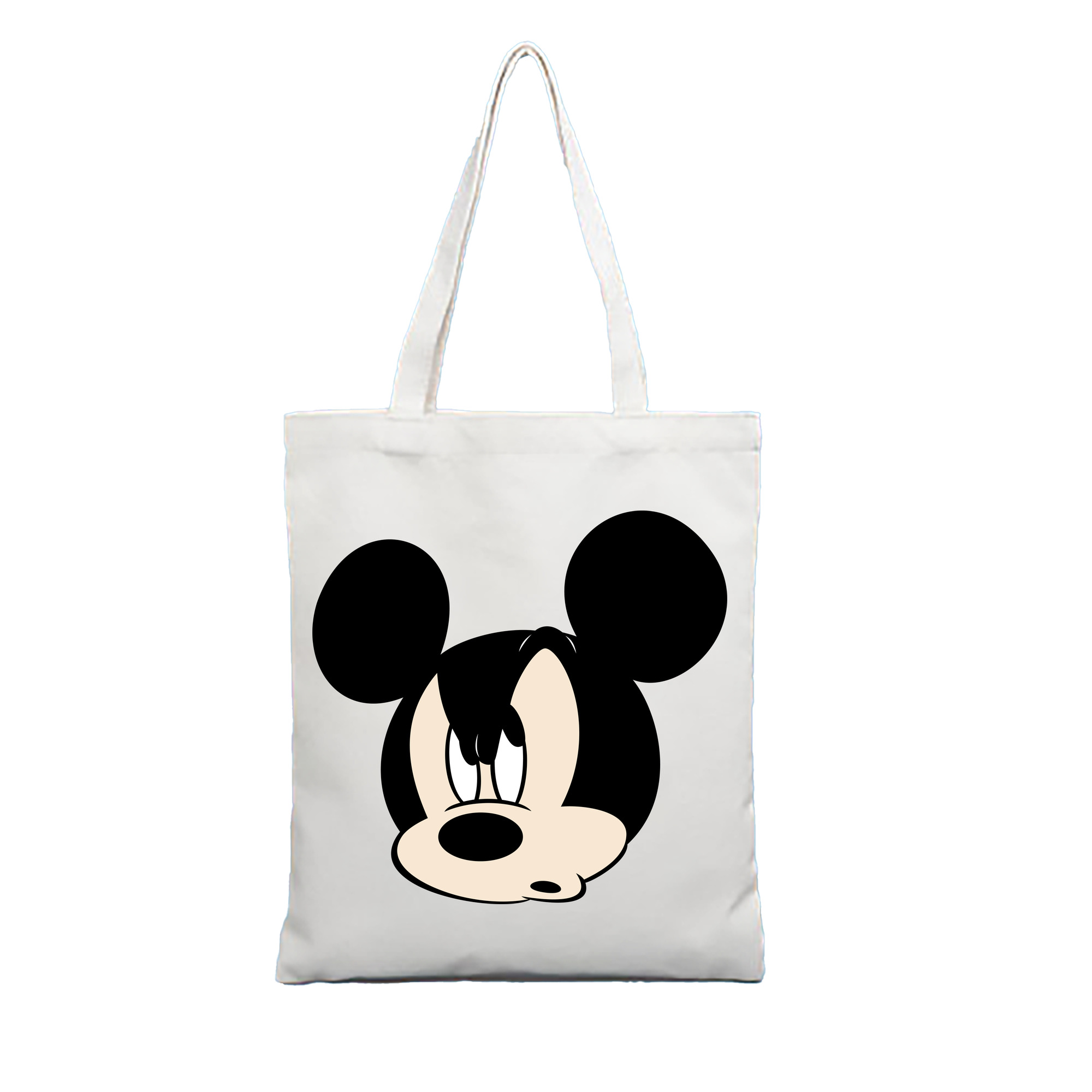 （画像用） ミッキーマウス Mickey Mouse 縦型キャンバス生地手提げバッグ　トートバッグ