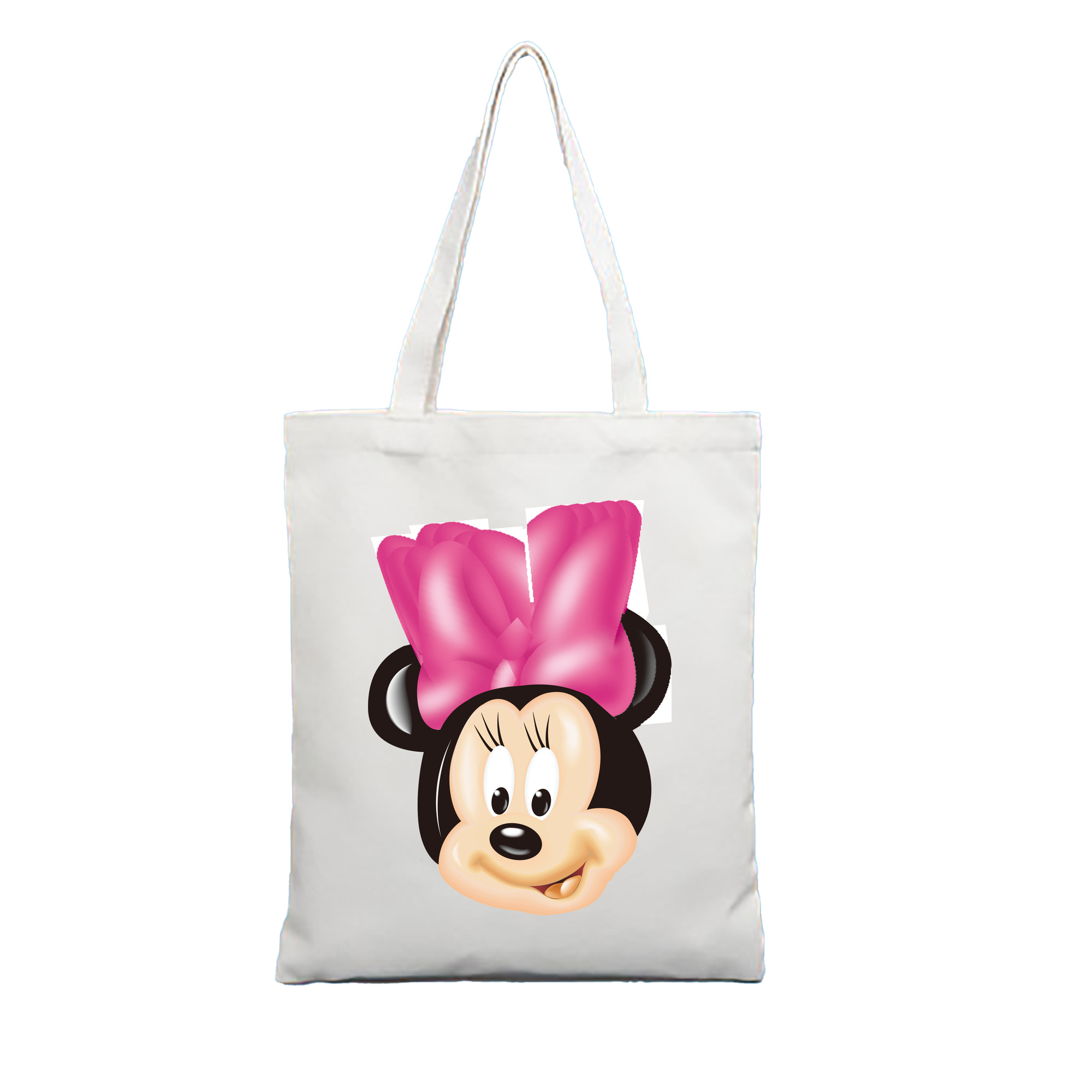ミッキーマウス Mickey Mouse 縦型キャンバス生地手提げバッグ　トートバッグ