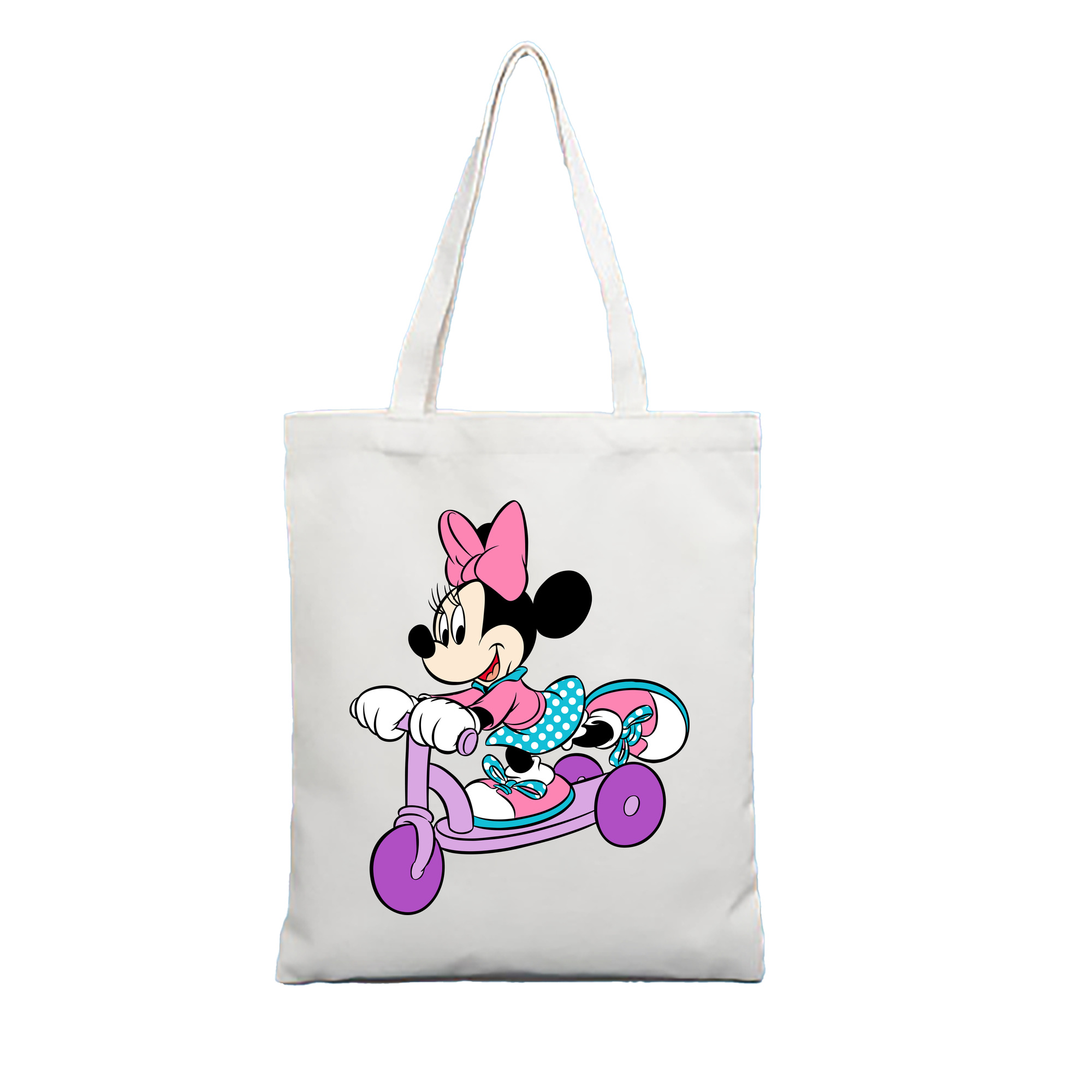 ミッキーマウス Mickey Mouse 縦型キャンバス生地手提げバッグ　トートバッグ