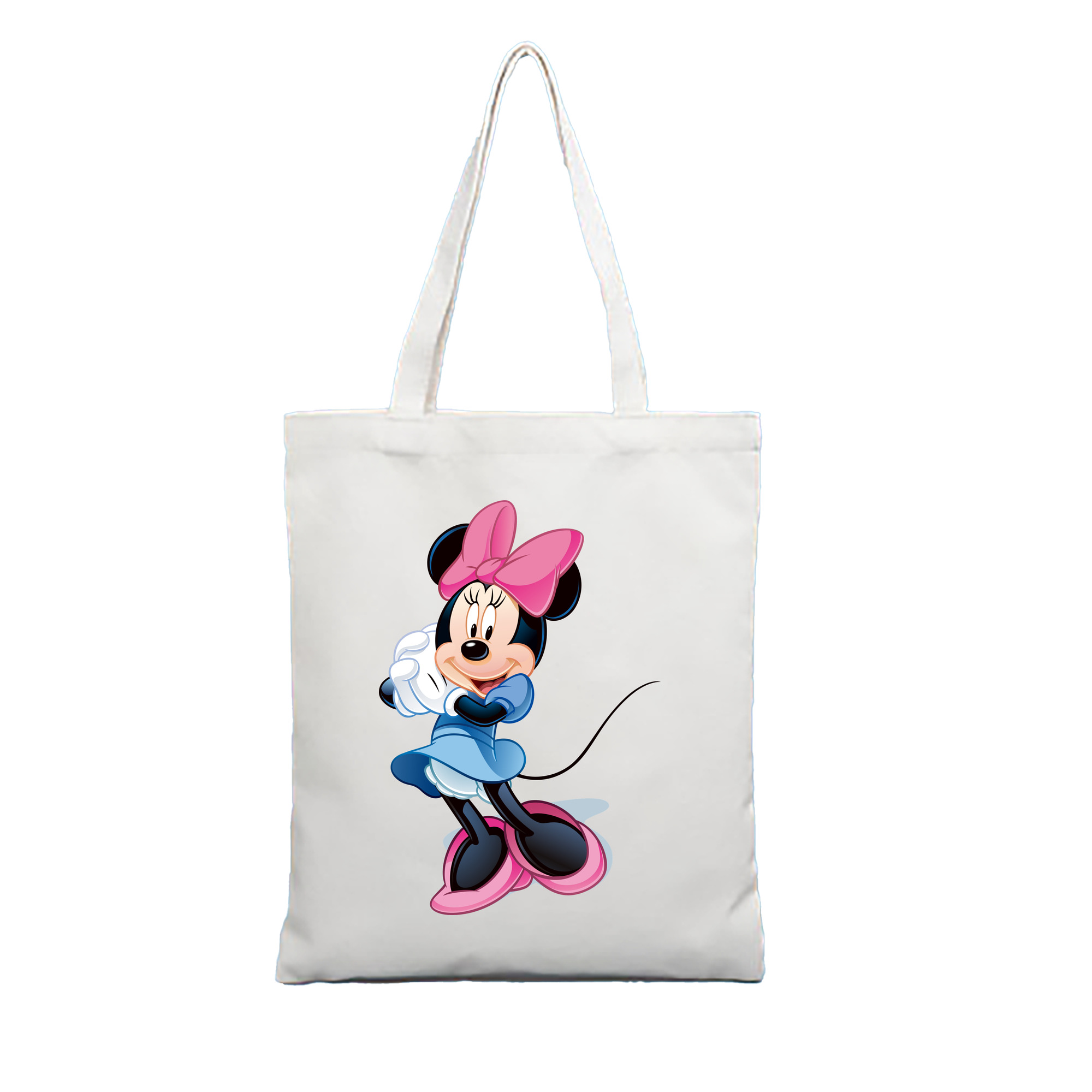 ミッキーマウス Mickey Mouse 縦型キャンバス生地手提げバッグ　トートバッグ
