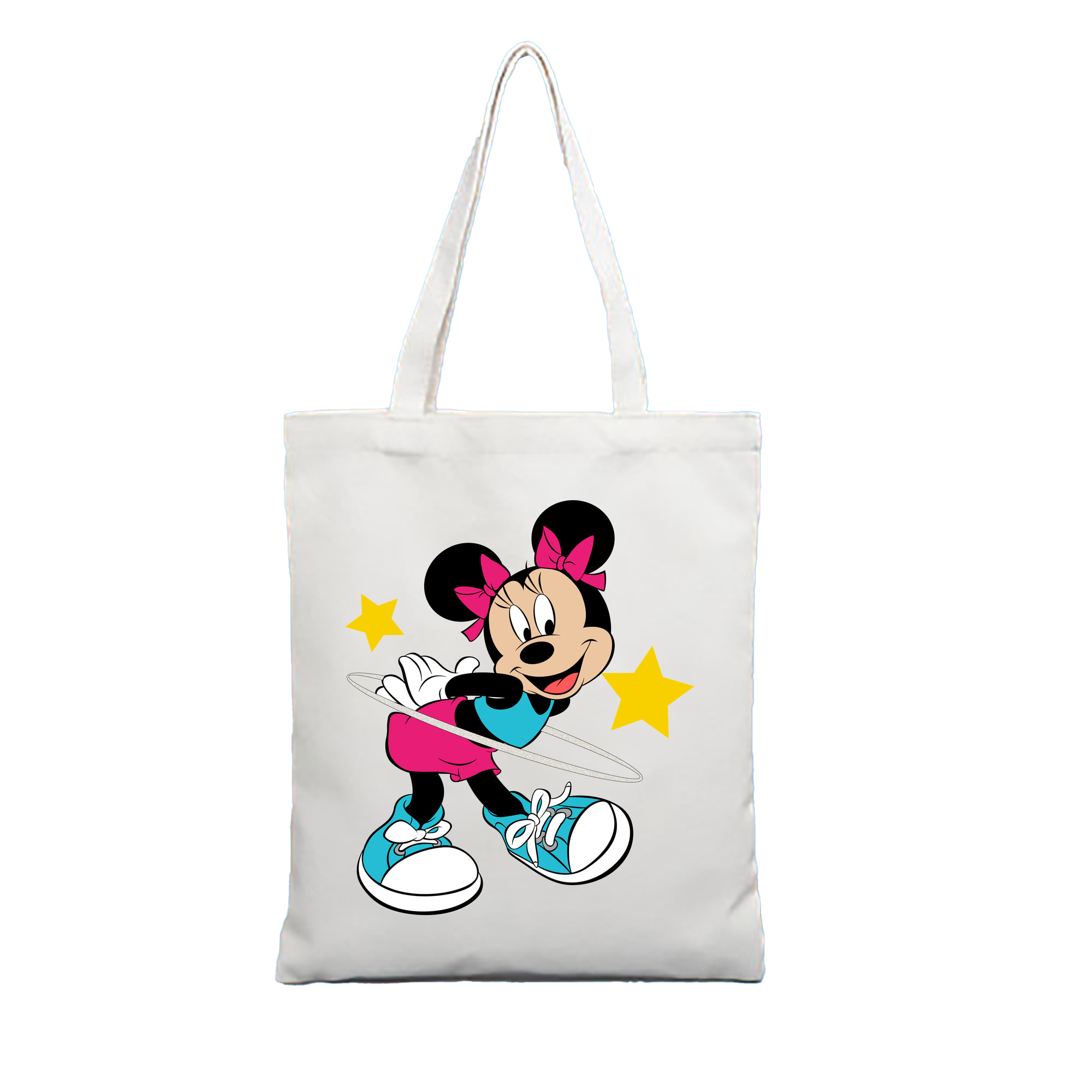 ミッキーマウス Mickey Mouse 縦型キャンバス生地手提げバッグ　トートバッグ