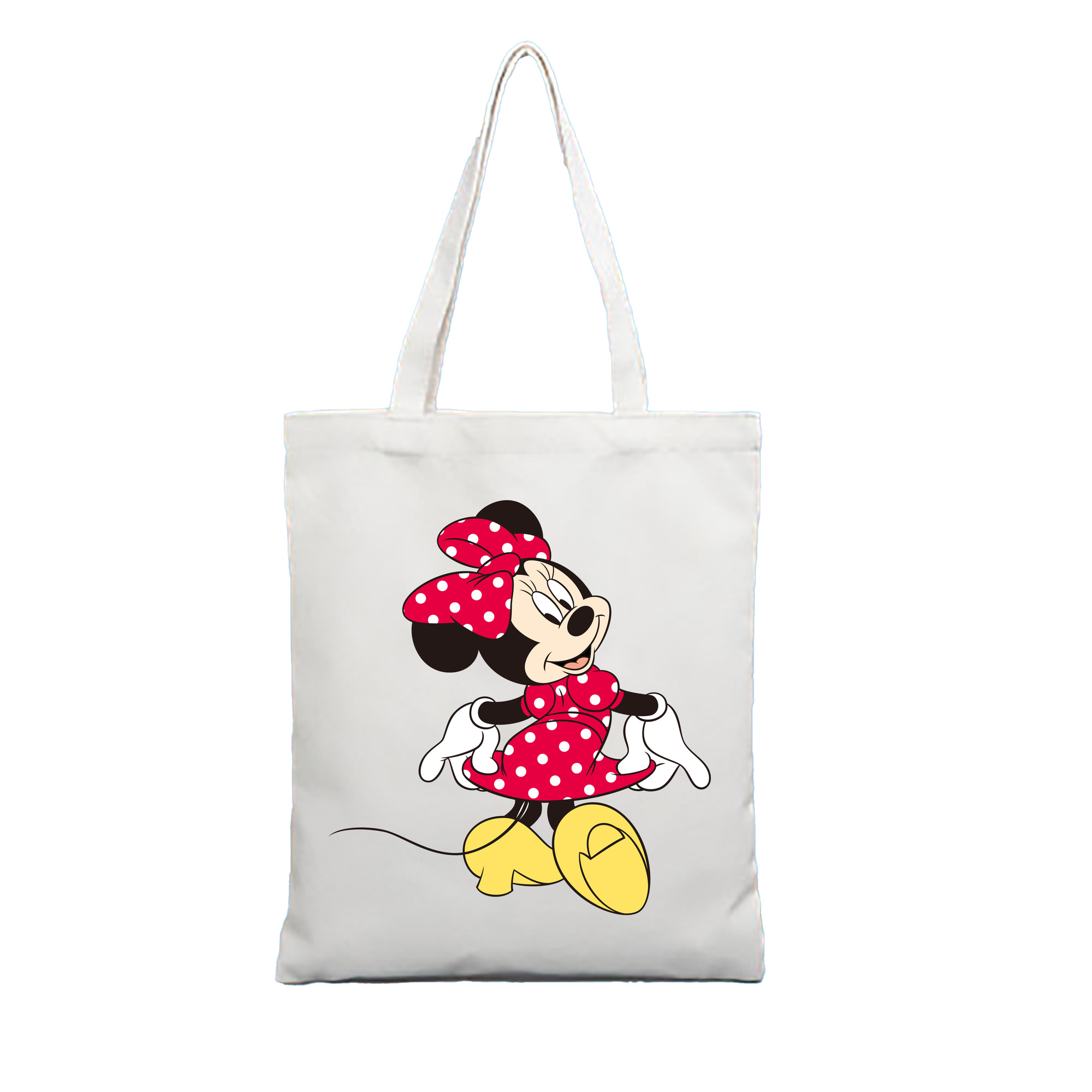ミッキーマウス Mickey Mouse 縦型キャンバス生地手提げバッグ　トートバッグ