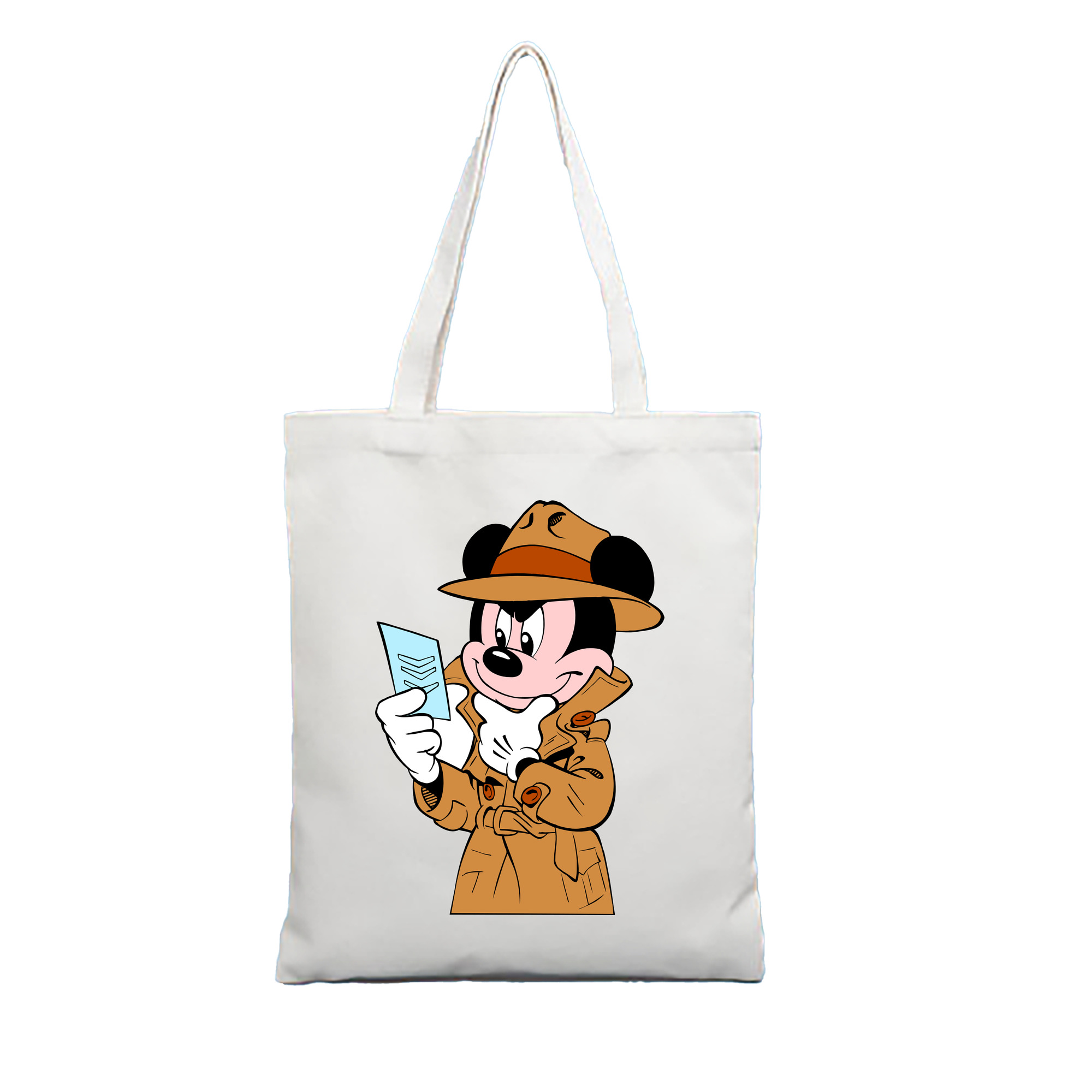 ミッキーマウス Mickey Mouse 縦型キャンバス生地手提げバッグ　トートバッグ
