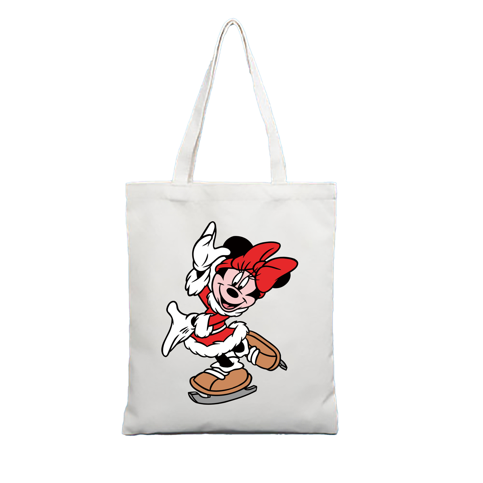 （画像用） ミッキーマウス Mickey Mouse 縦型キャンバス生地手提げバッグ　トートバッグ
