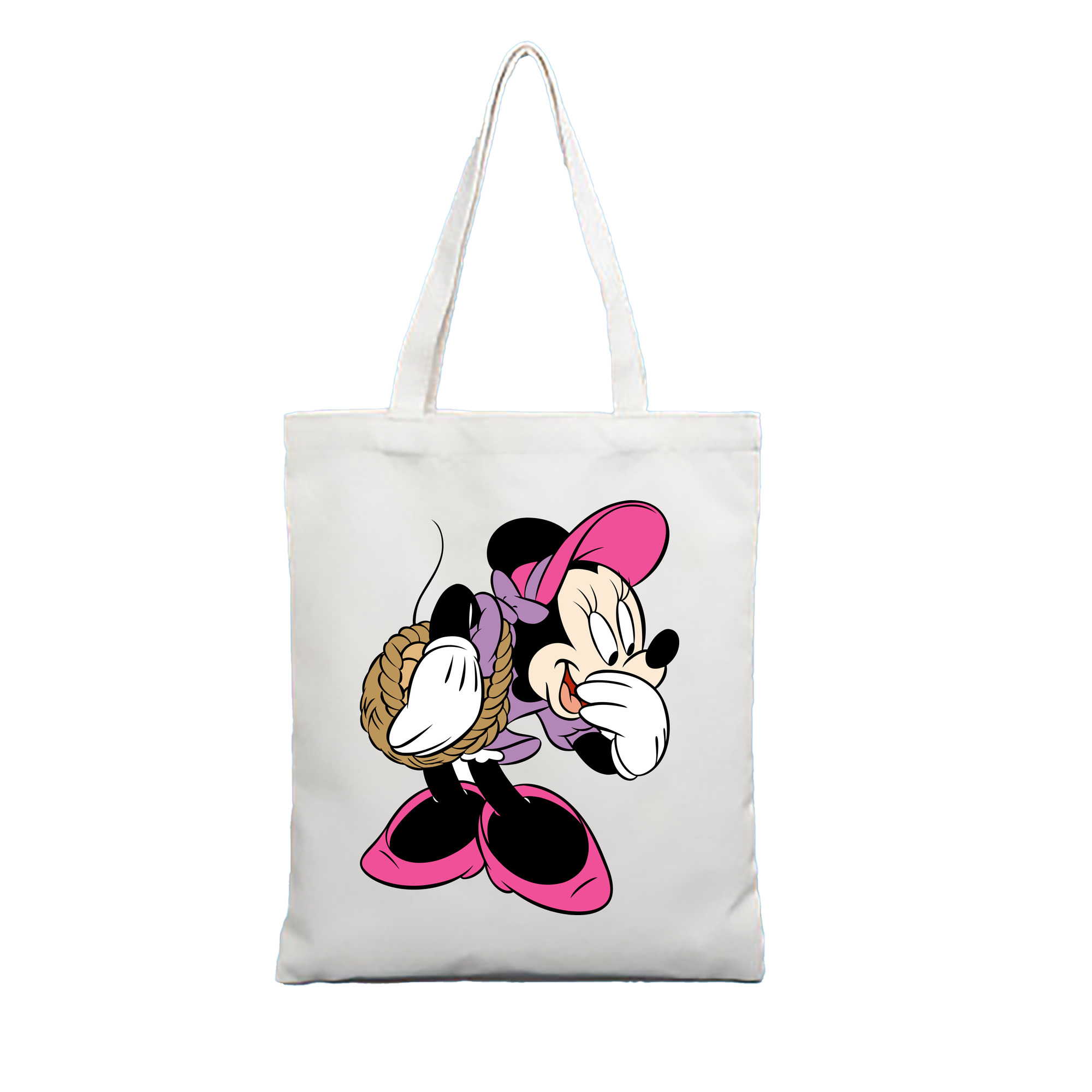 ミッキーマウス Mickey Mouse 縦型キャンバス生地手提げバッグ　トートバッグ