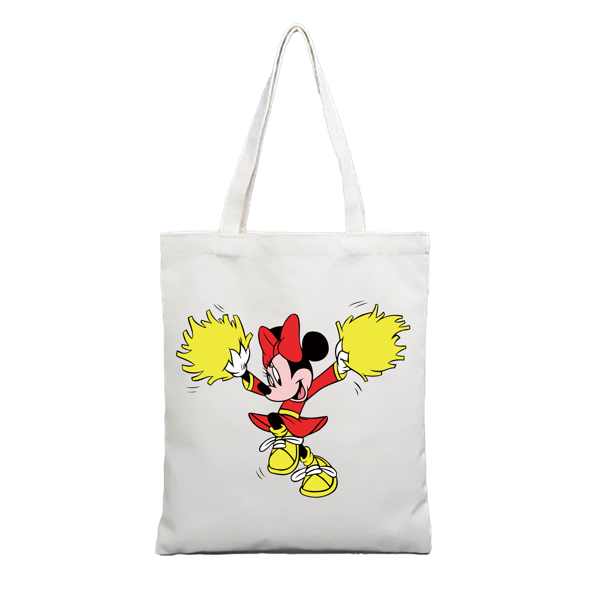 （画像用） ミッキーマウス Mickey Mouse 縦型キャンバス生地手提げバッグ　トートバッグ