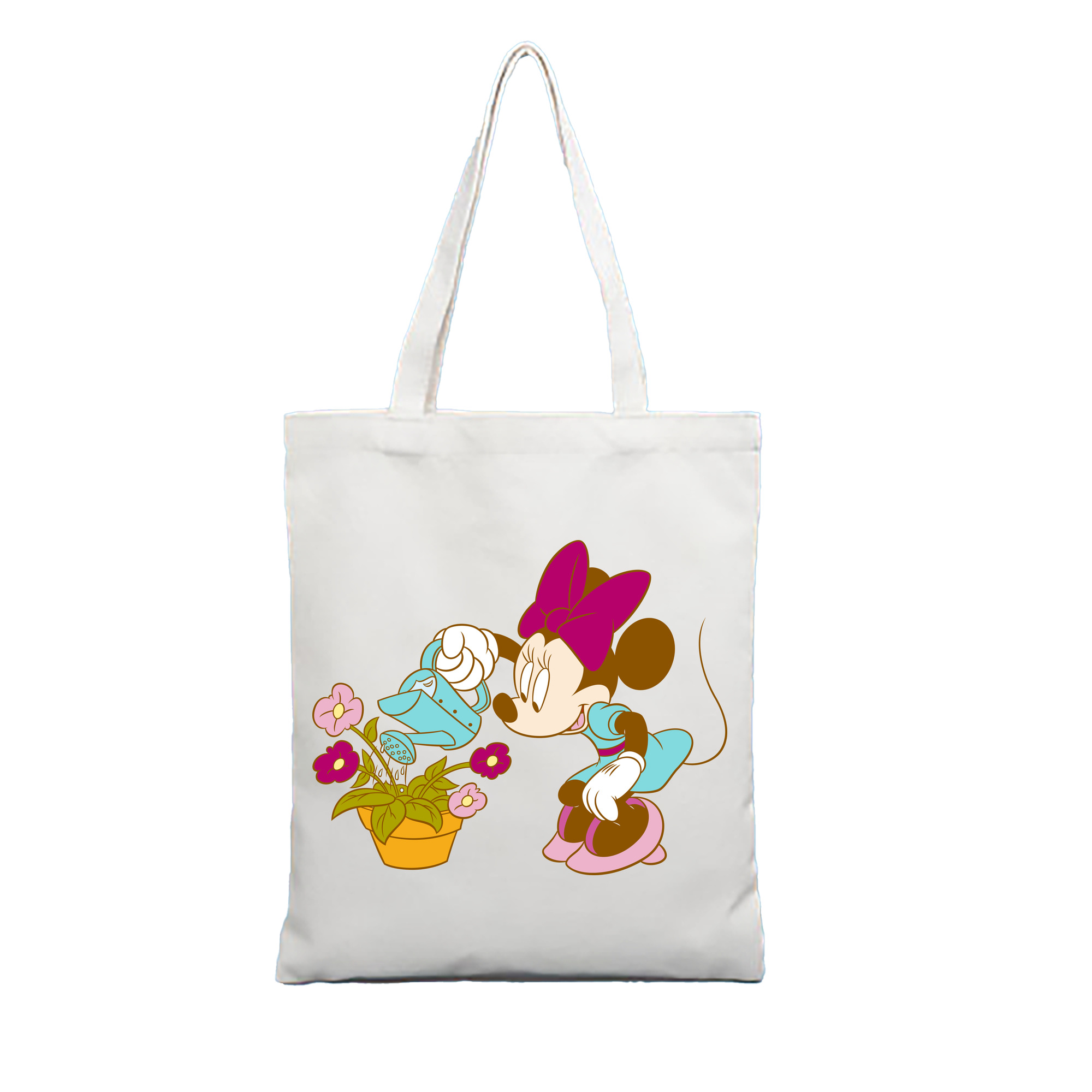 ミッキーマウス Mickey Mouse 縦型キャンバス生地手提げバッグ　トートバッグ