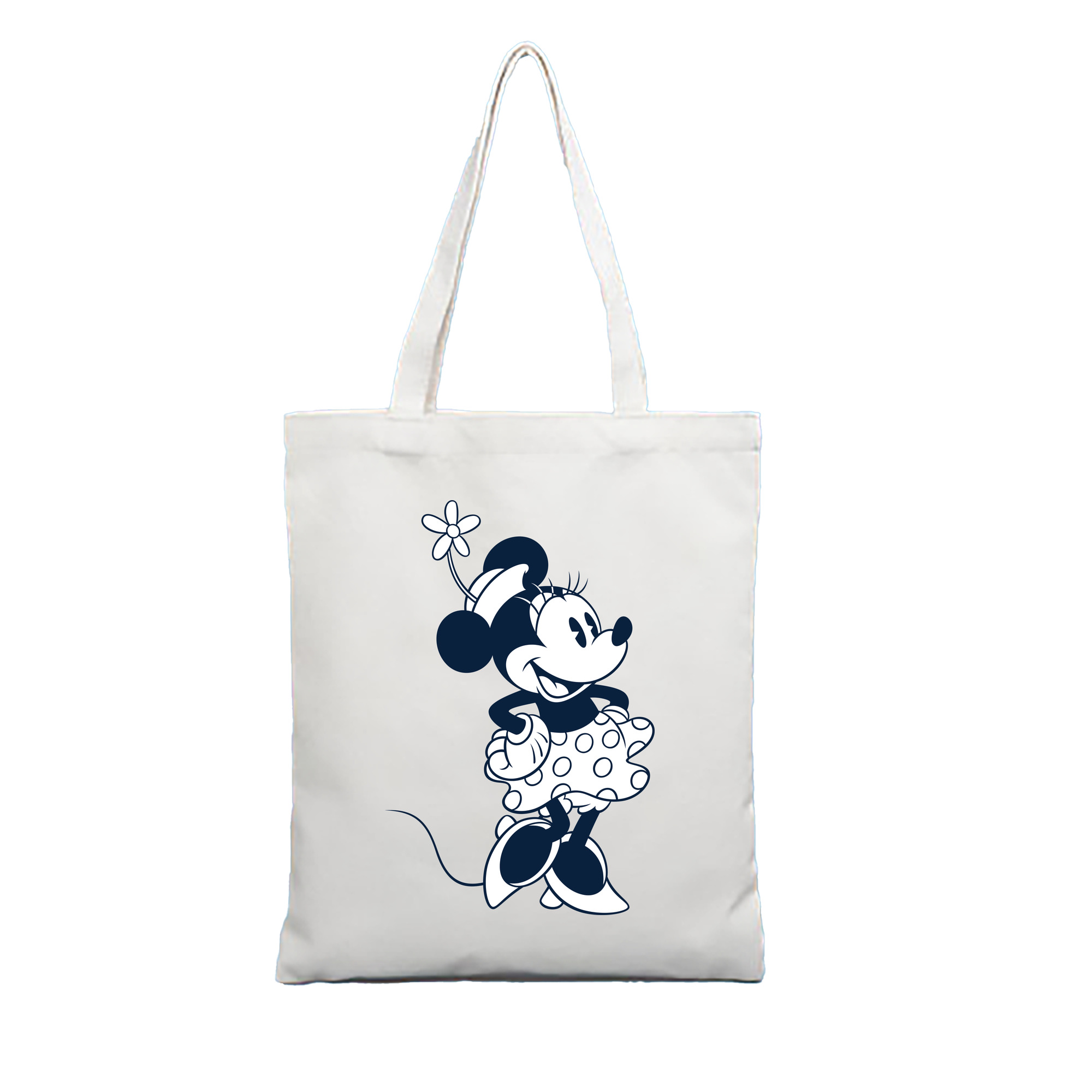 （画像用） ミッキーマウス Mickey Mouse 縦型キャンバス生地手提げバッグ　トートバッグ