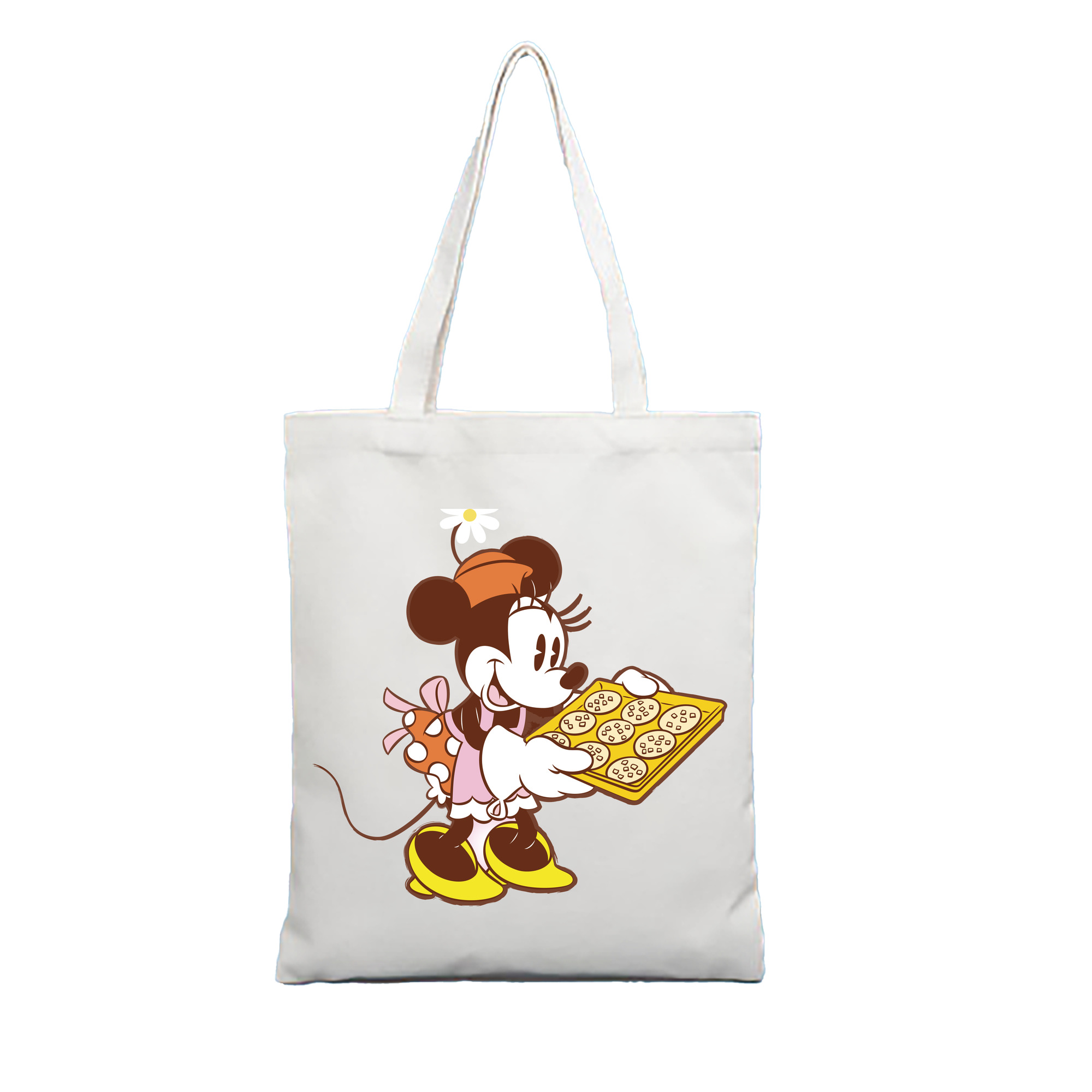 （画像用） ミッキーマウス Mickey Mouse 縦型キャンバス生地手提げバッグ　トートバッグ
