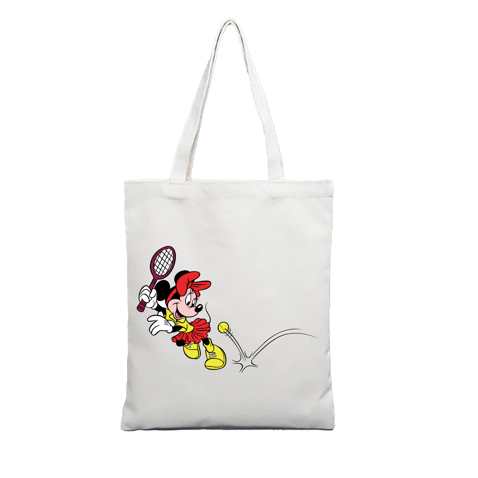 （画像用） ミッキーマウス Mickey Mouse 縦型キャンバス生地手提げバッグ　トートバッグ