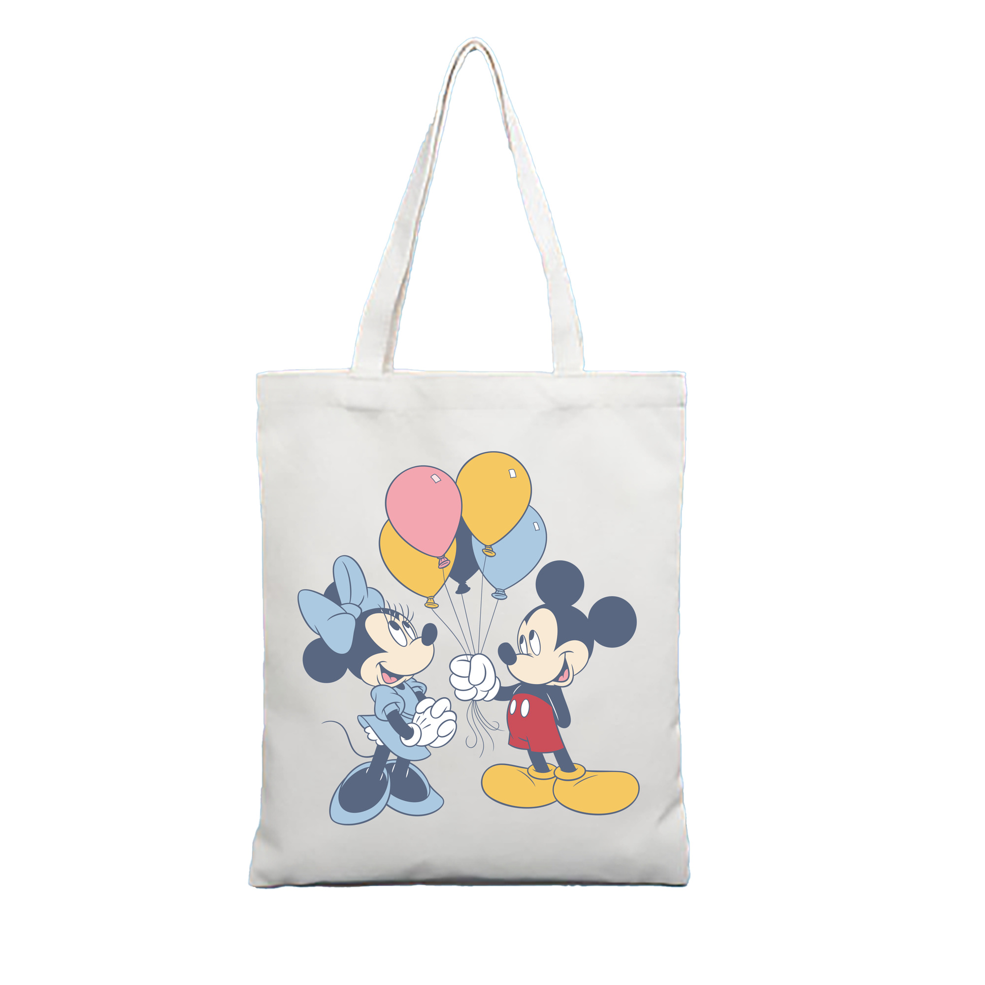 （画像用） ミッキーマウス Mickey Mouse 縦型キャンバス生地手提げバッグ　トートバッグ