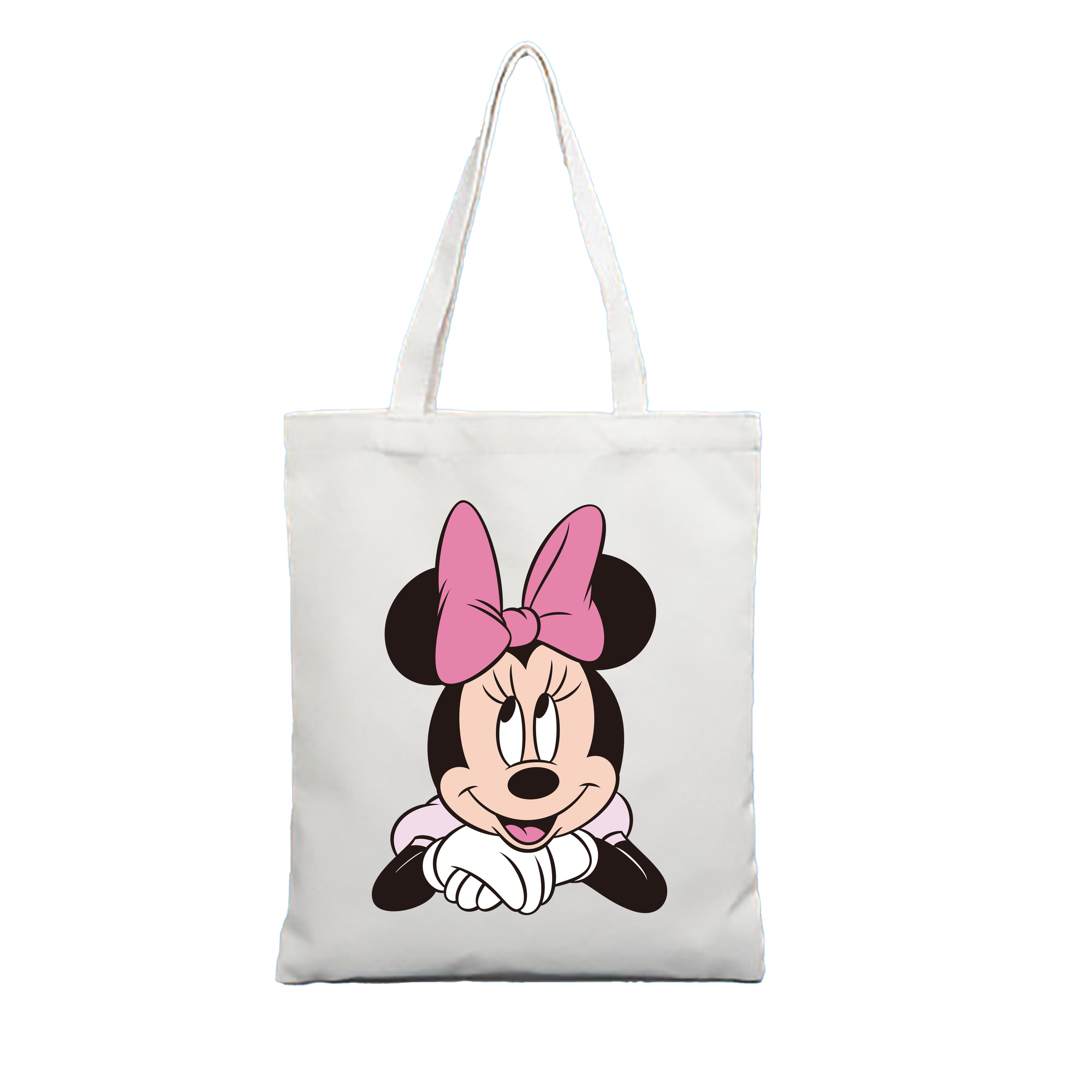 （画像用） ミッキーマウス Mickey Mouse 縦型キャンバス生地手提げバッグ　トートバッグ