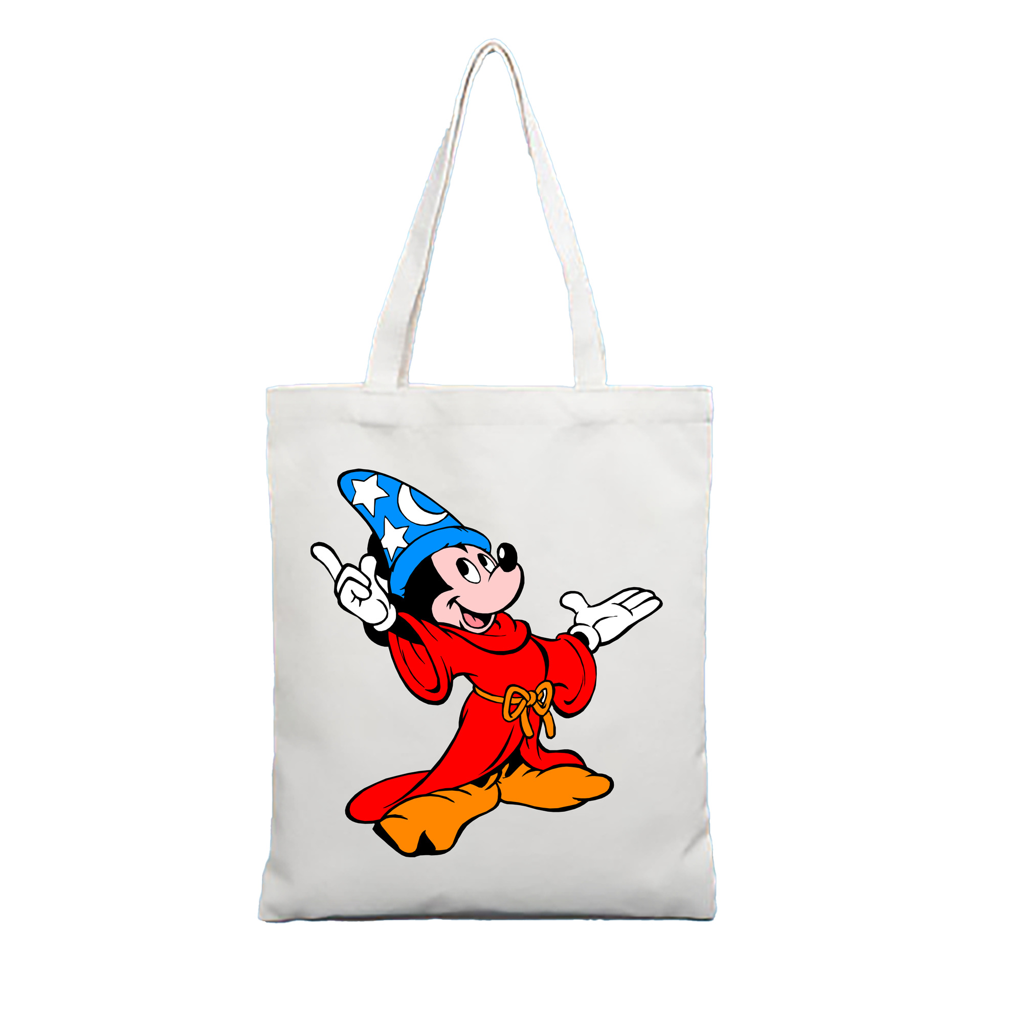（画像用） ミッキーマウス Mickey Mouse 縦型キャンバス生地手提げバッグ　トートバッグ